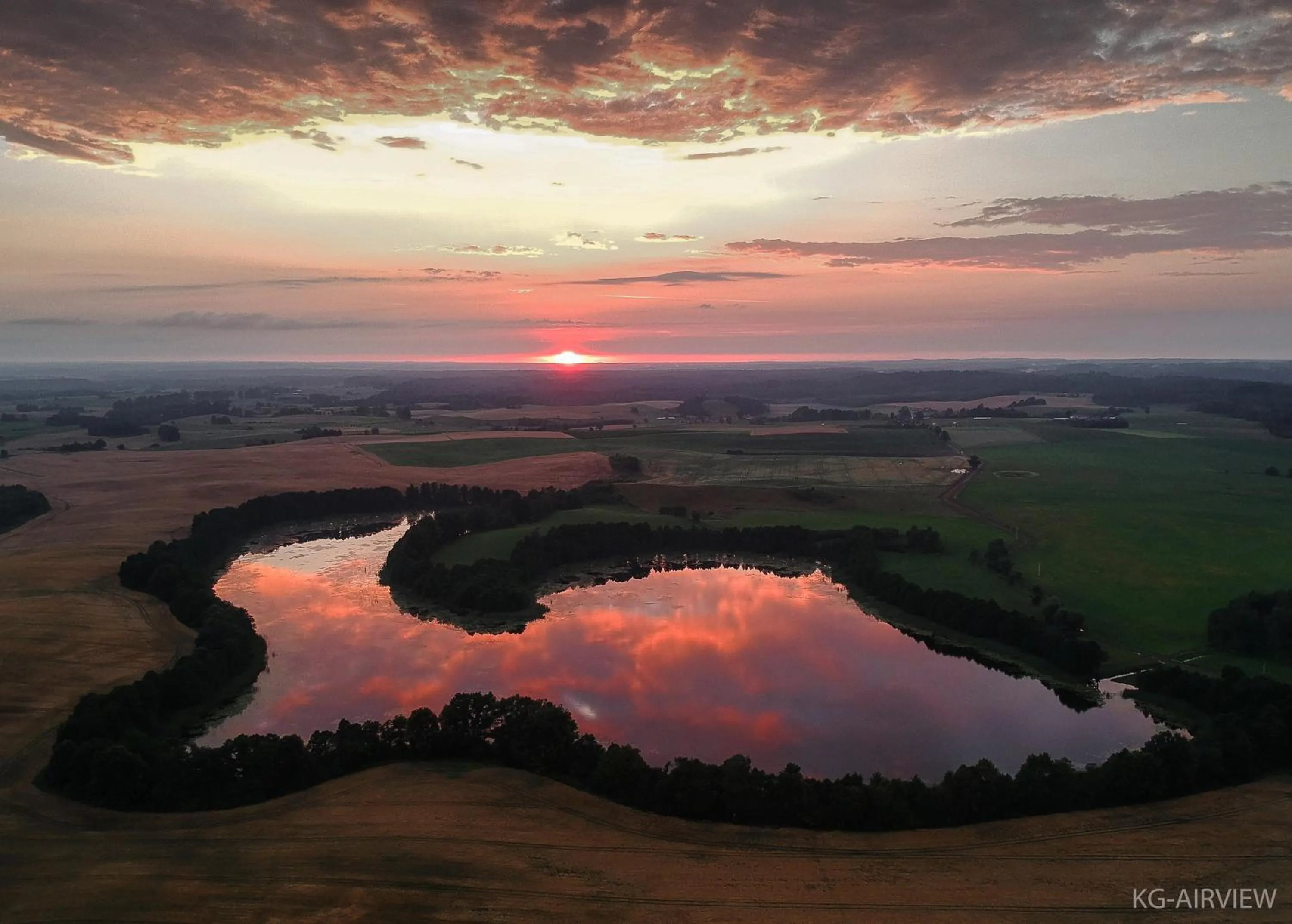 Bird's eye view in Folwark Łękuk