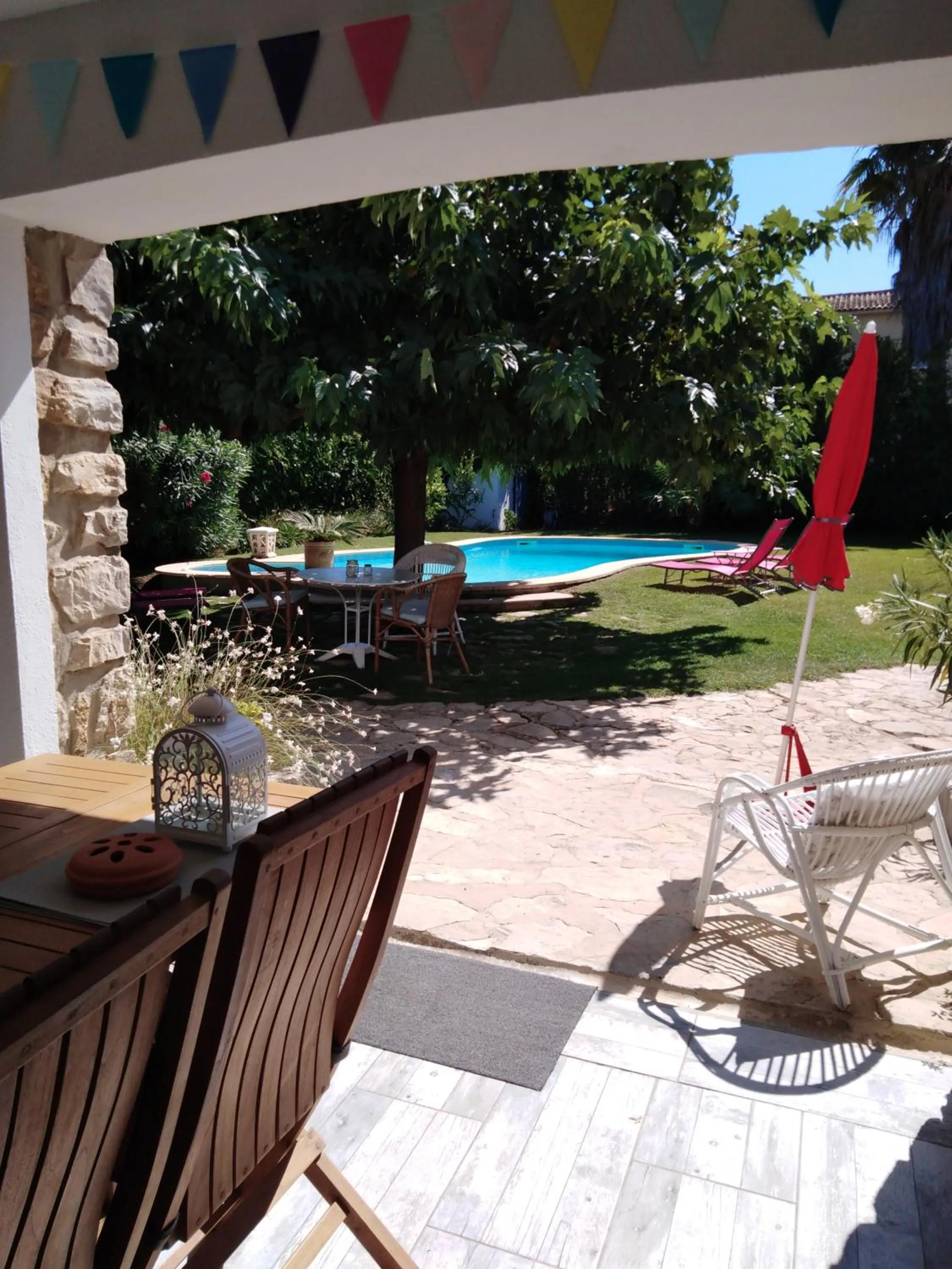 Pool view in Sous le mûrier