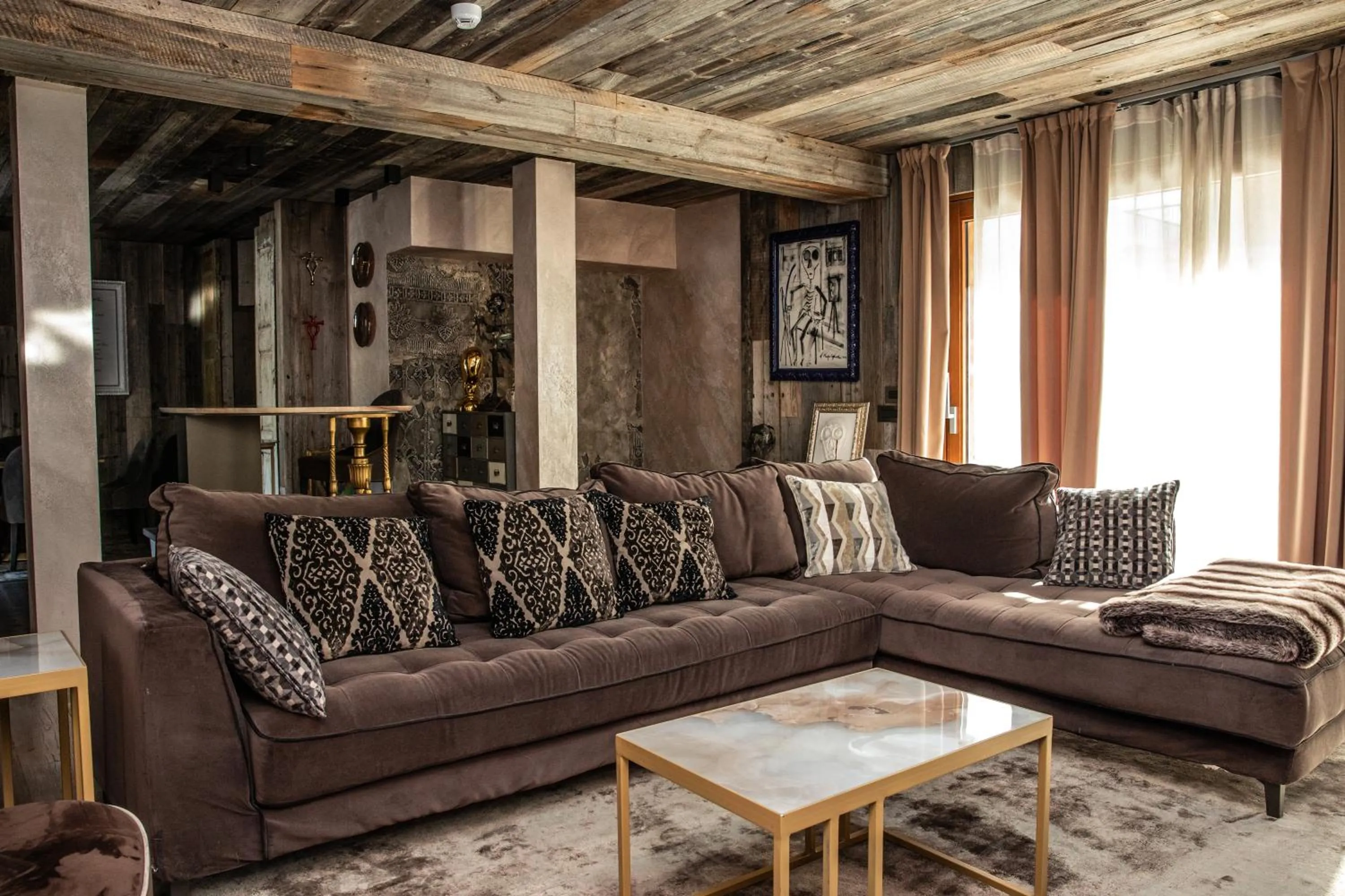 Living room in Art Hotel Grivola