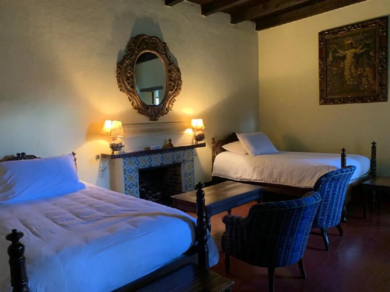 Bed in Hotel Museo Mayan Inn