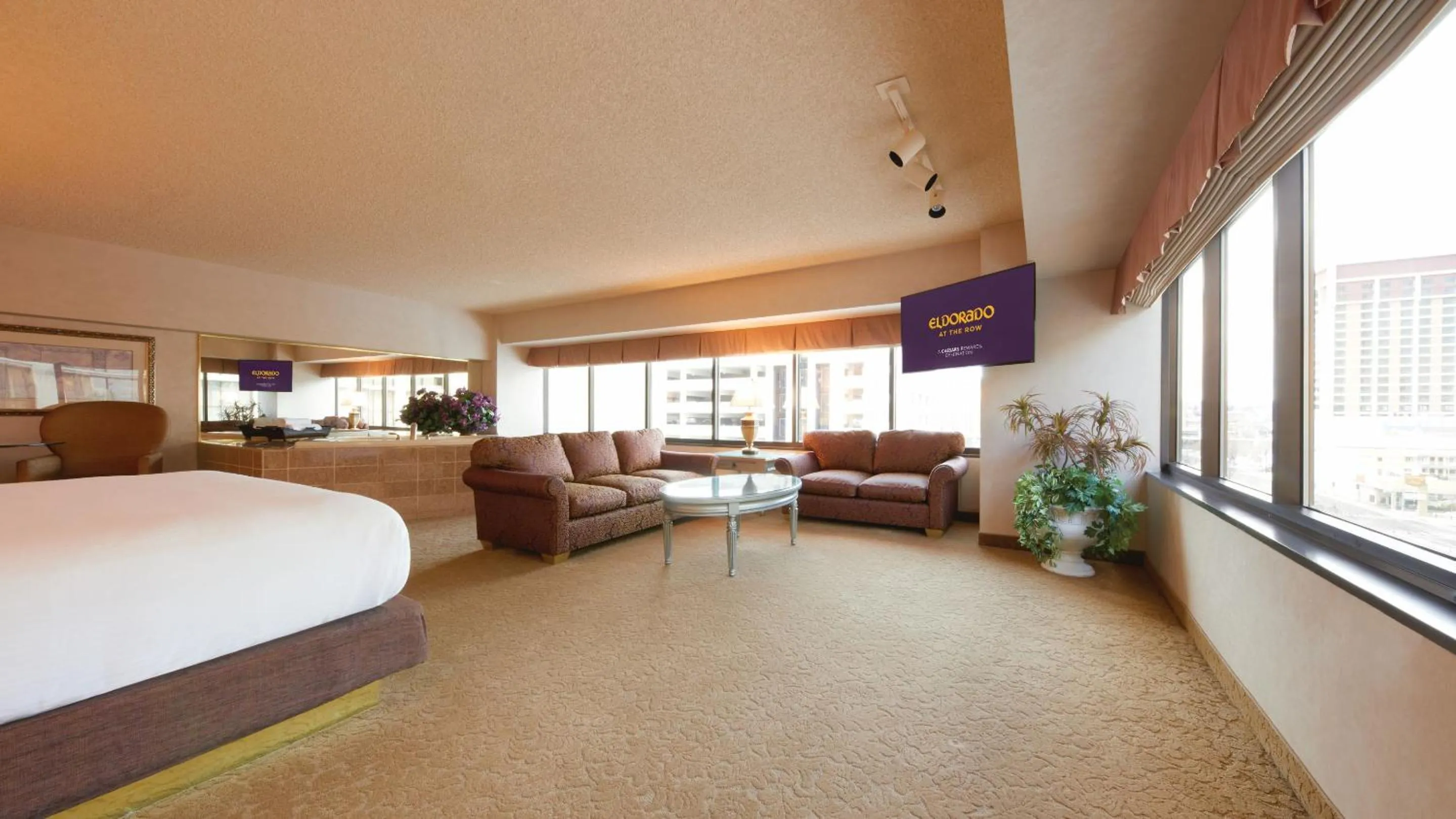 Seating area, Bed in Eldorado Reno, A Caesars Destination