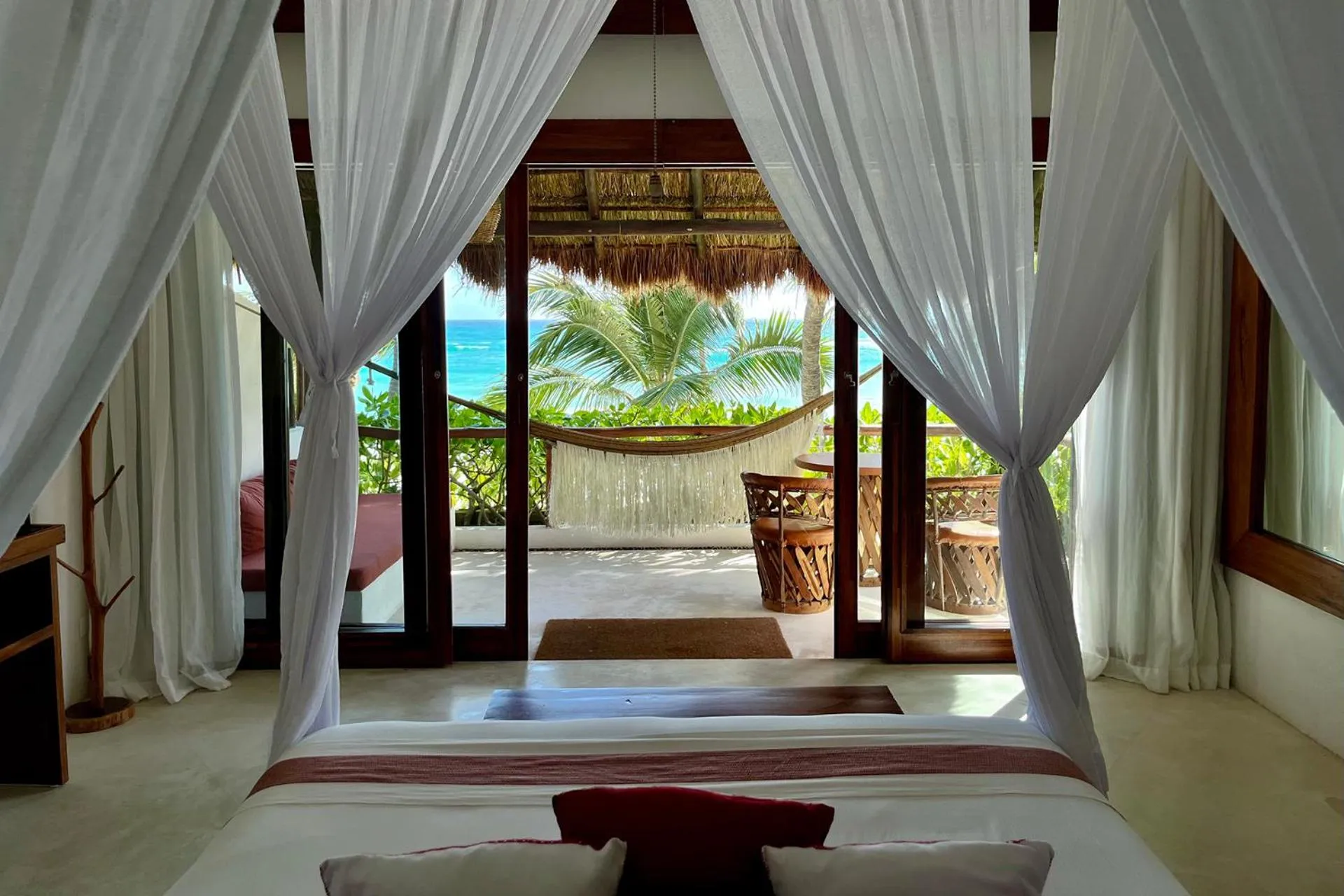 Sea view, Bed in The Beach Tulum Hotel