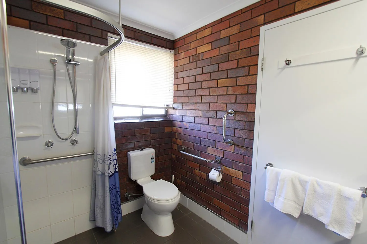 Bathroom in Blue Shades Motel