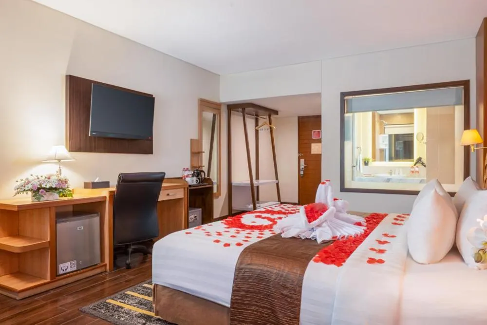 Bed in Merapi Merbabu Hotel Yogyakarta Powered by Archipelago