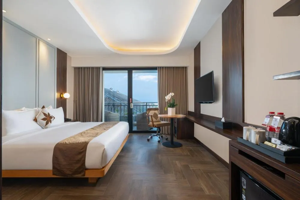 Bed in Merapi Merbabu Hotel Yogyakarta Powered by Archipelago