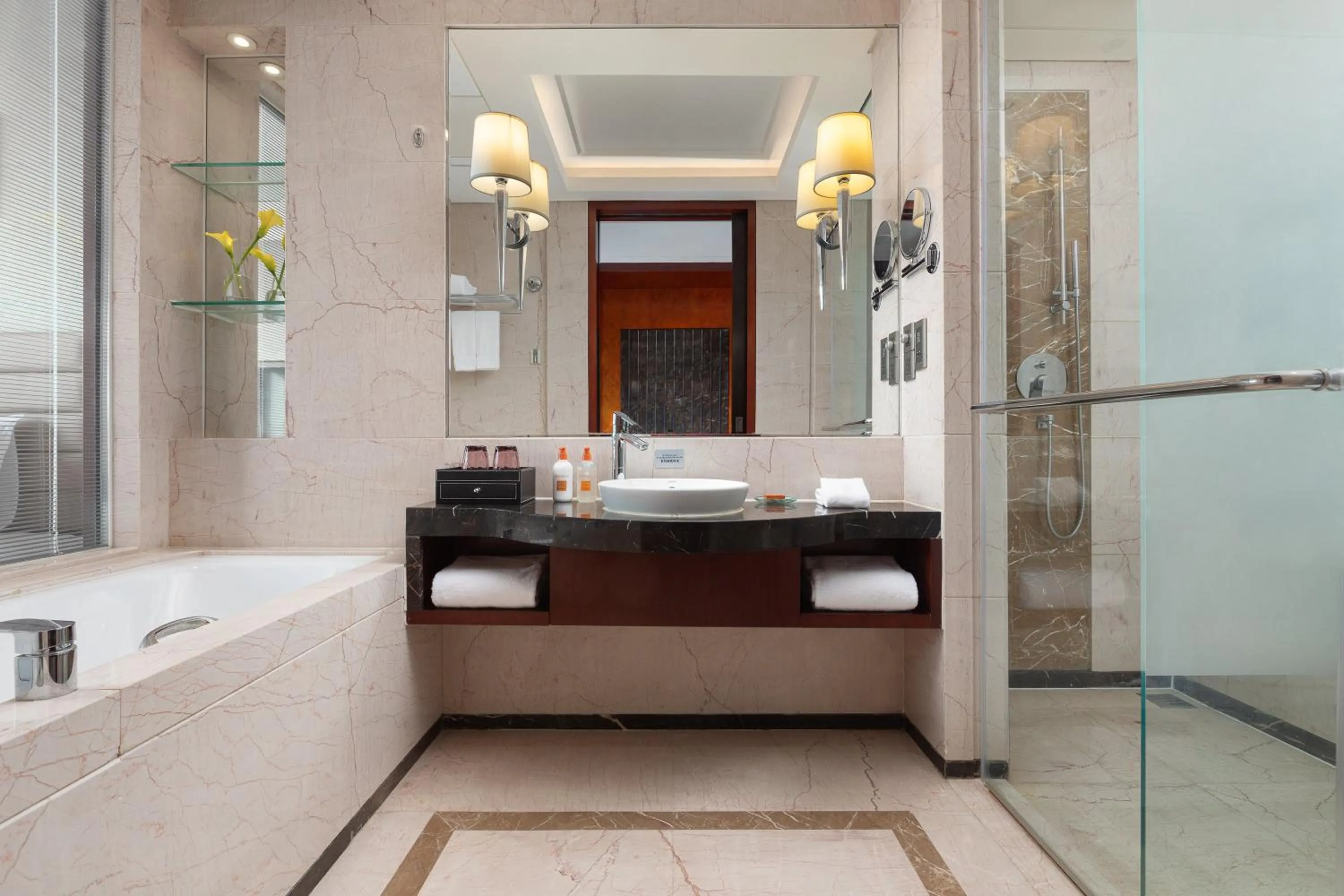Bathroom in Crowne Plaza Tianjin Binhai Center by IHG