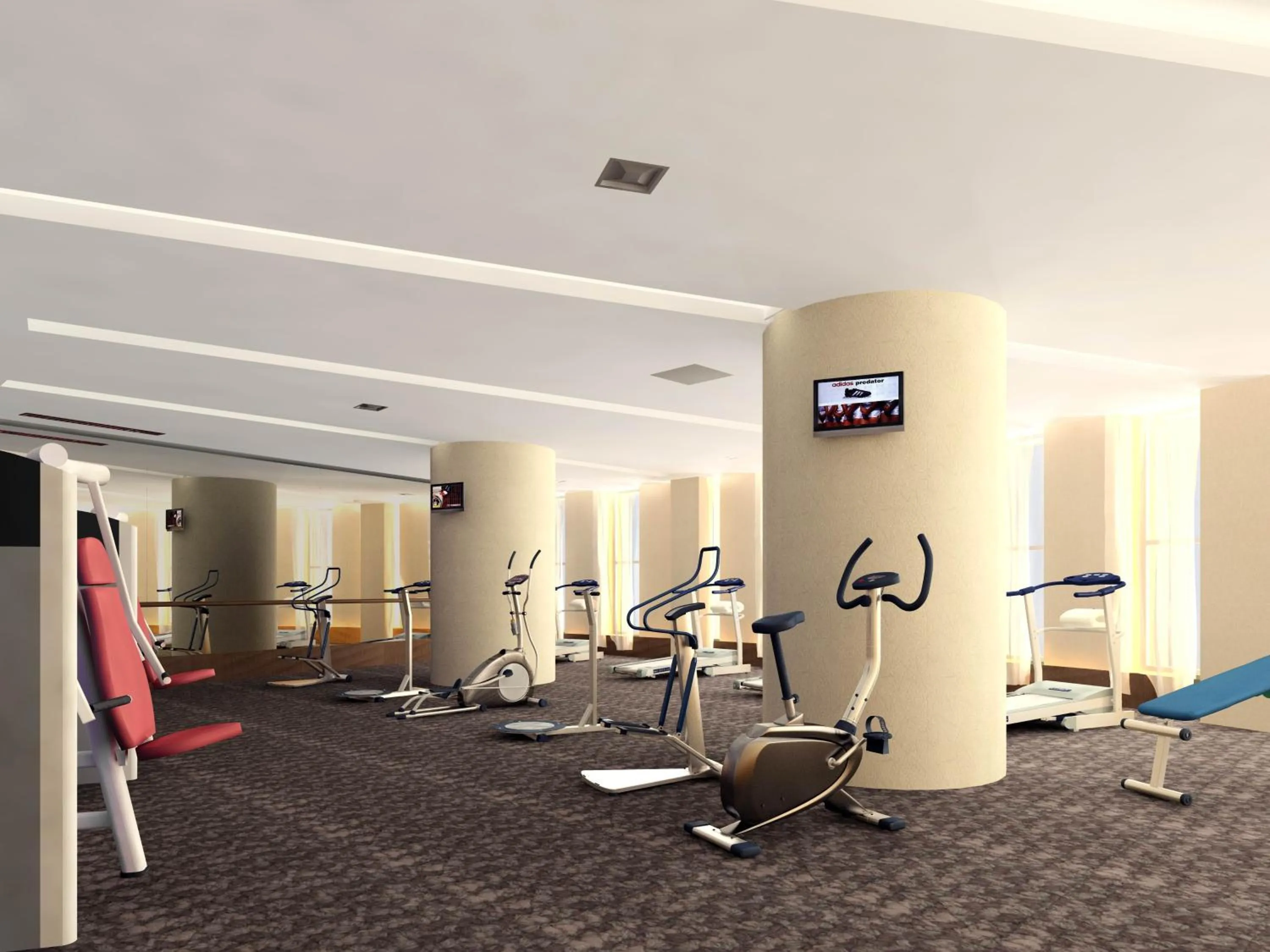 Fitness centre/facilities in Crowne Plaza Tianjin Binhai Center by IHG