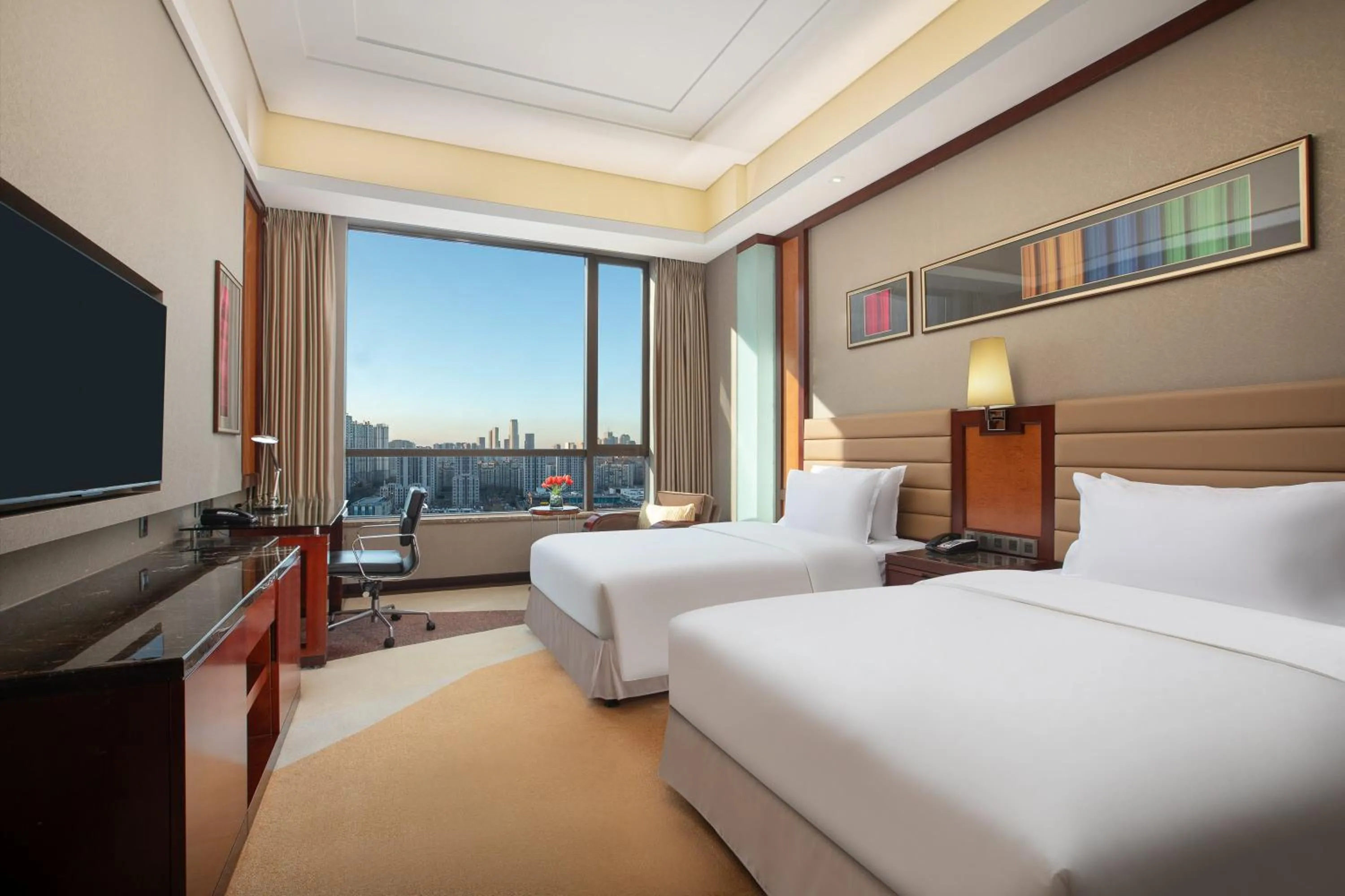 Photo of the whole room, Bed in Crowne Plaza Tianjin Binhai Center by IHG