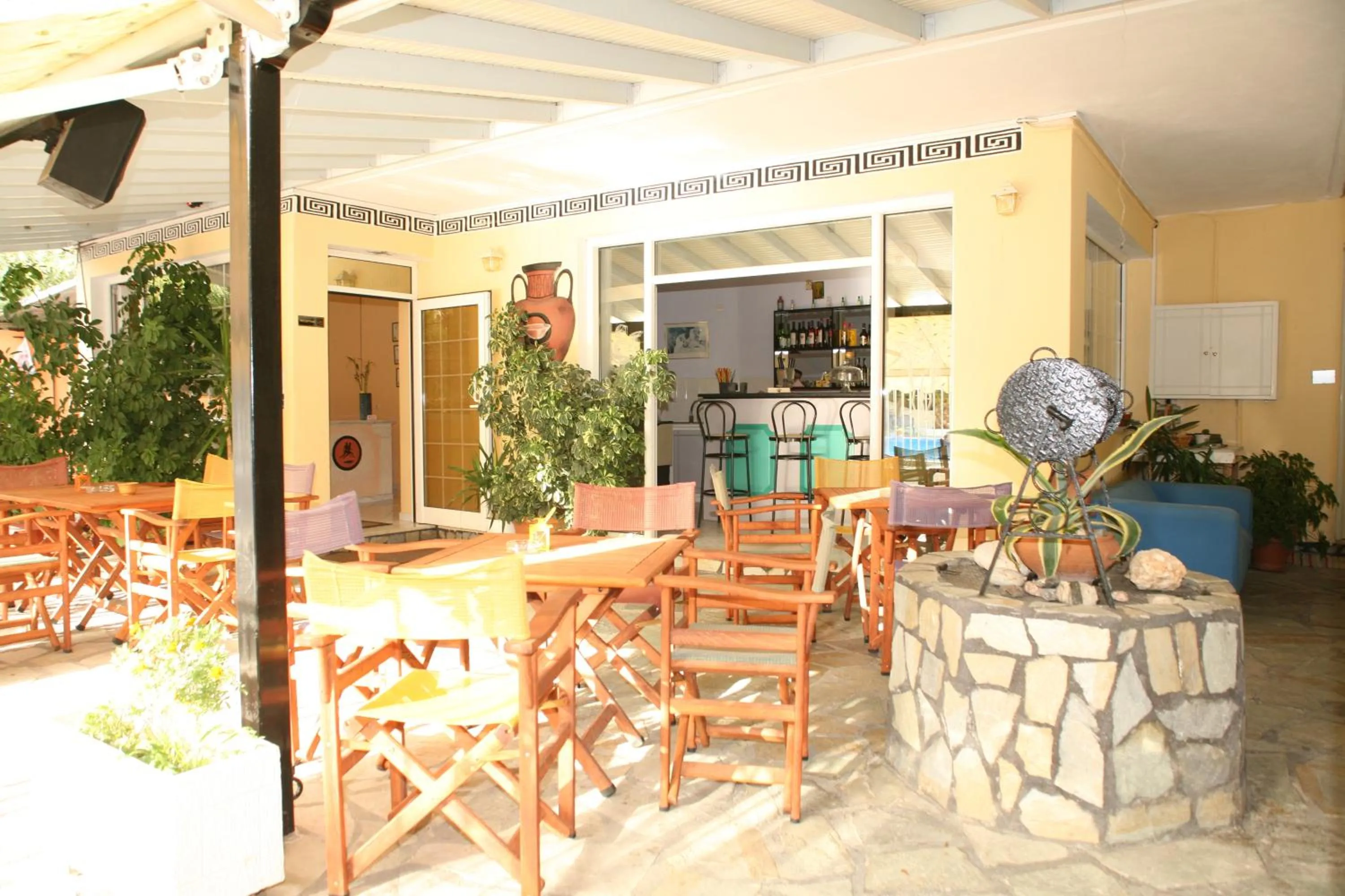 Lounge or bar in Polyxenis Rooms