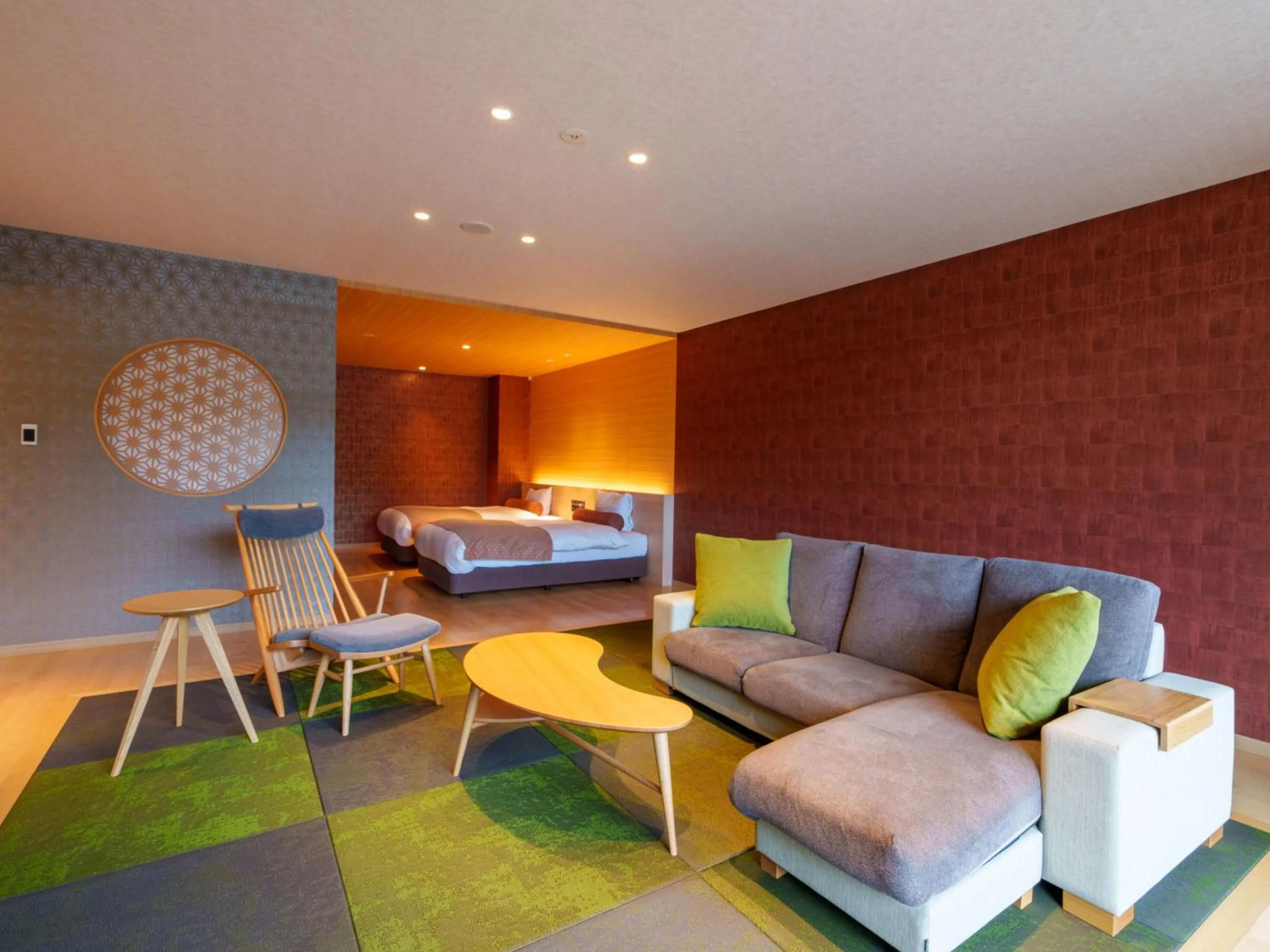 Photo of the whole room, Bed in Kumano-bettei Nakanoshima