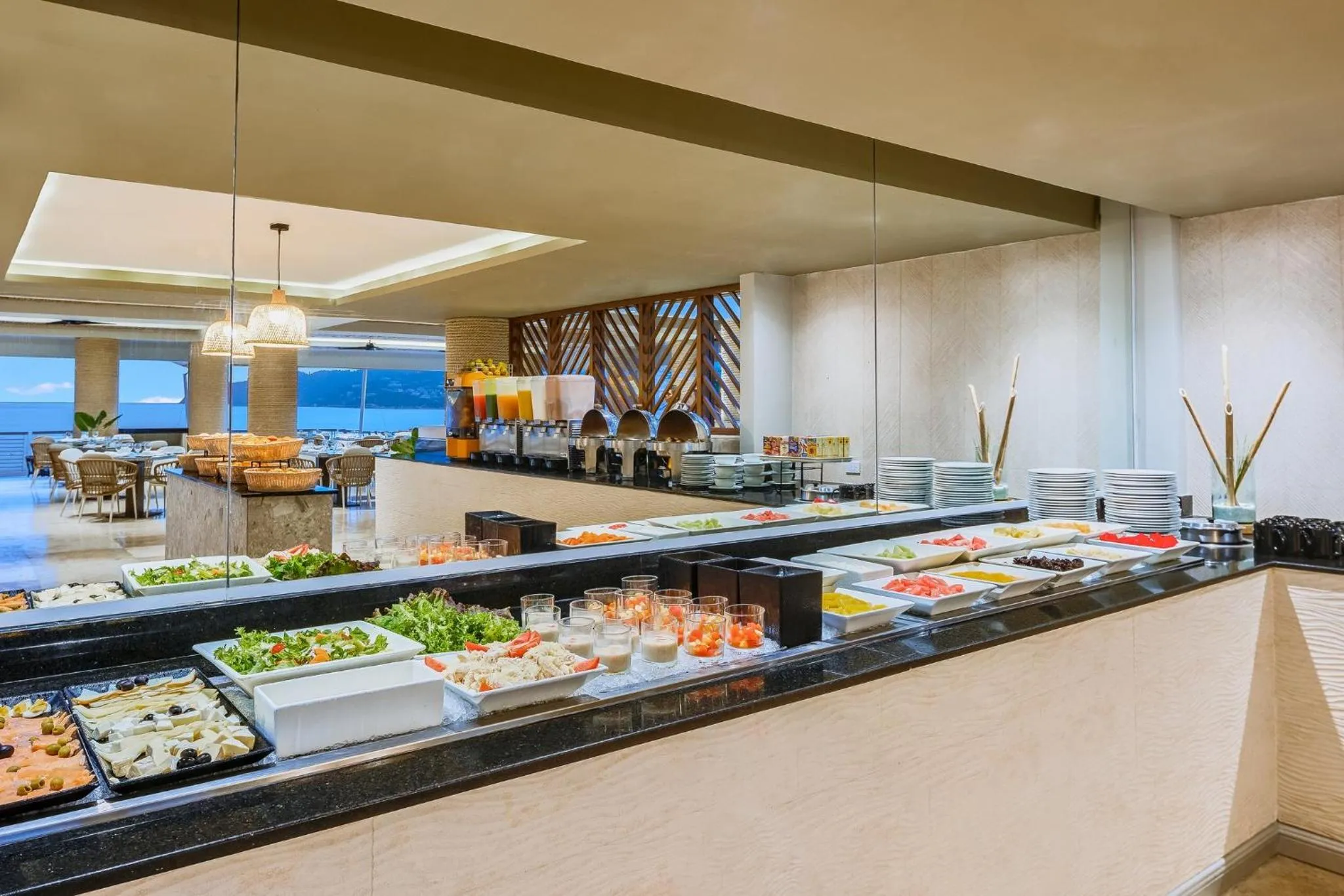Buffet breakfast in Fiesta Americana Acapulco Villas