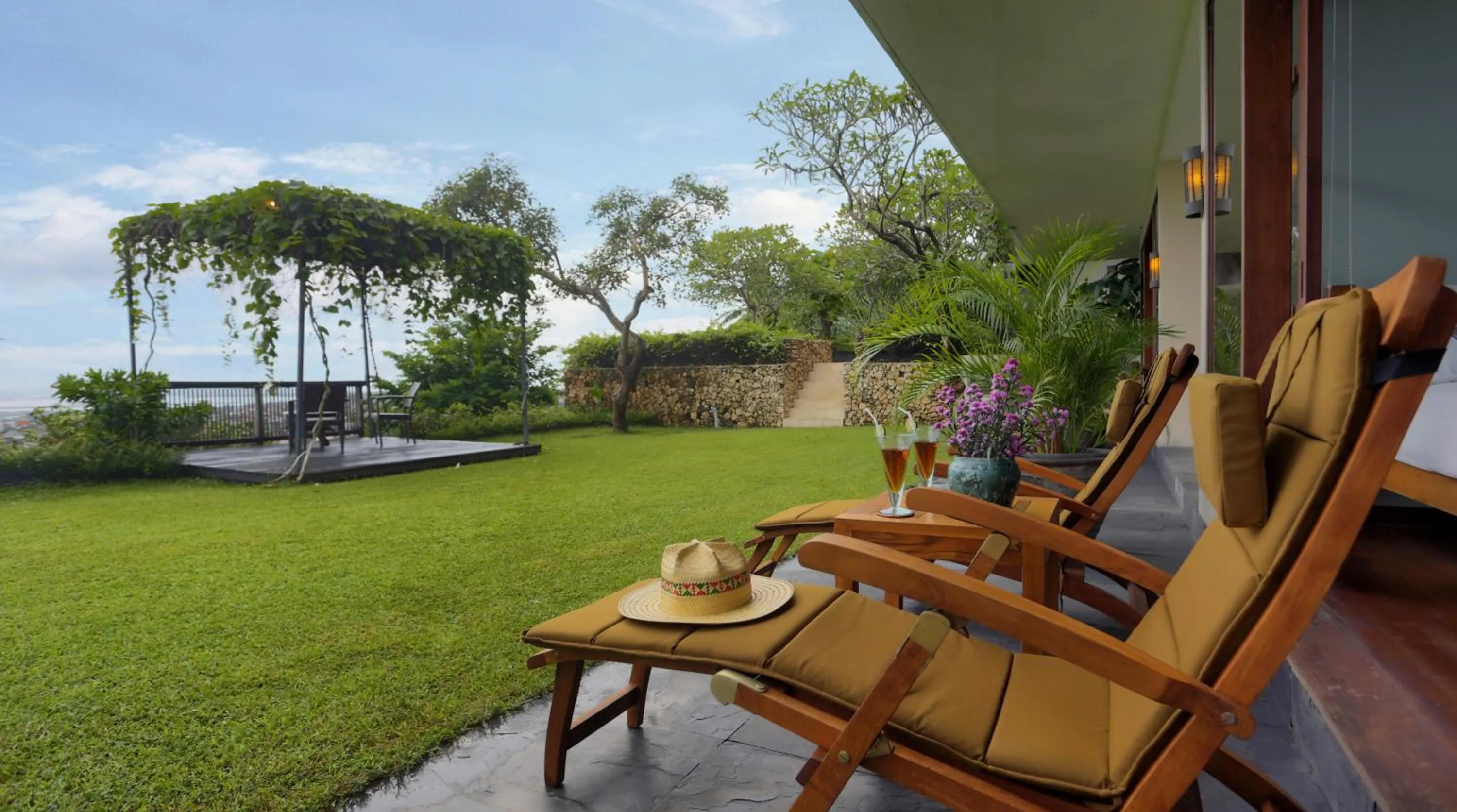 Patio in The Longhouse, Jimbaran - Bali