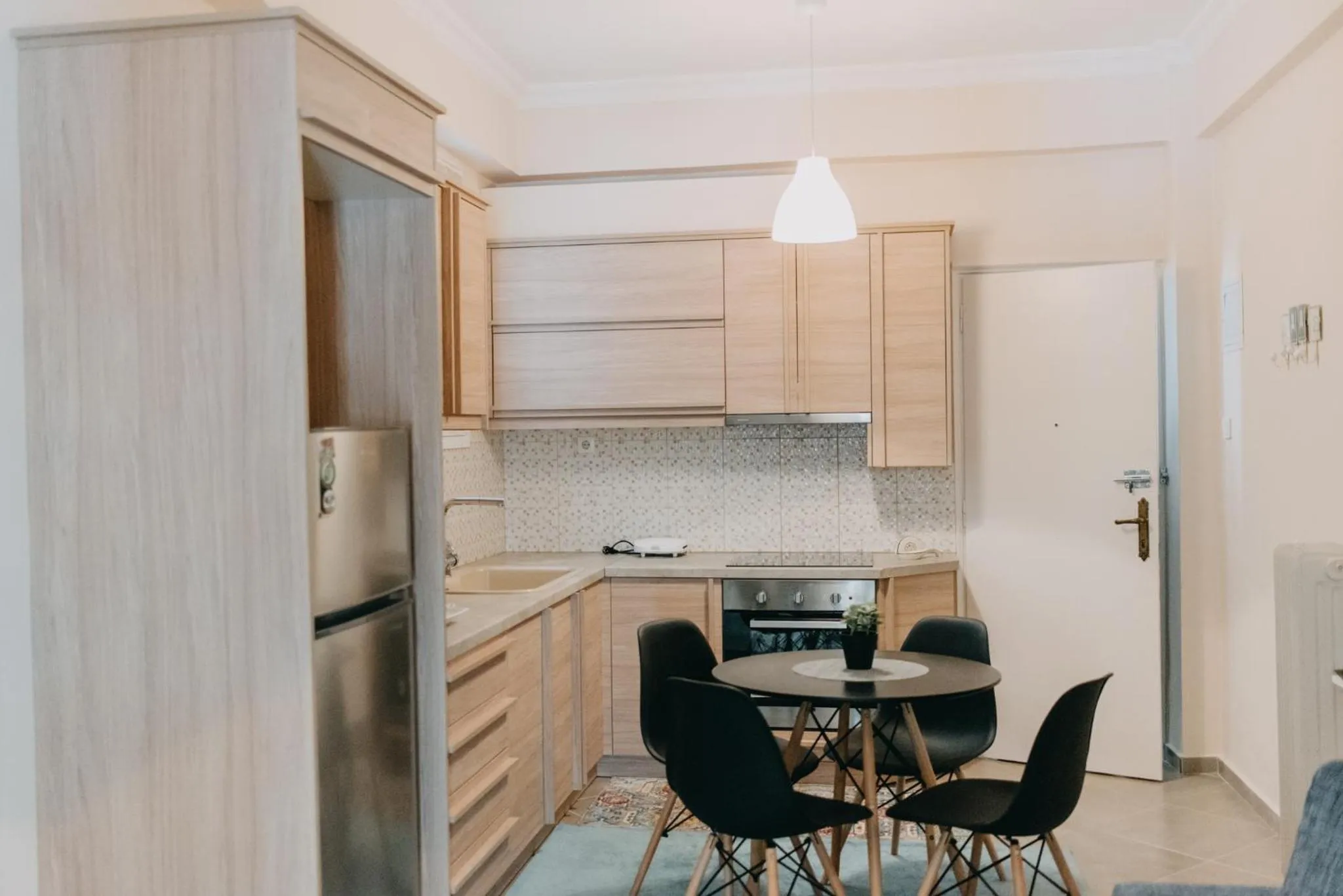 Kitchen or kitchenette in BEST HOUSE, DECK APRTM., OLD PORT OF PATRAS