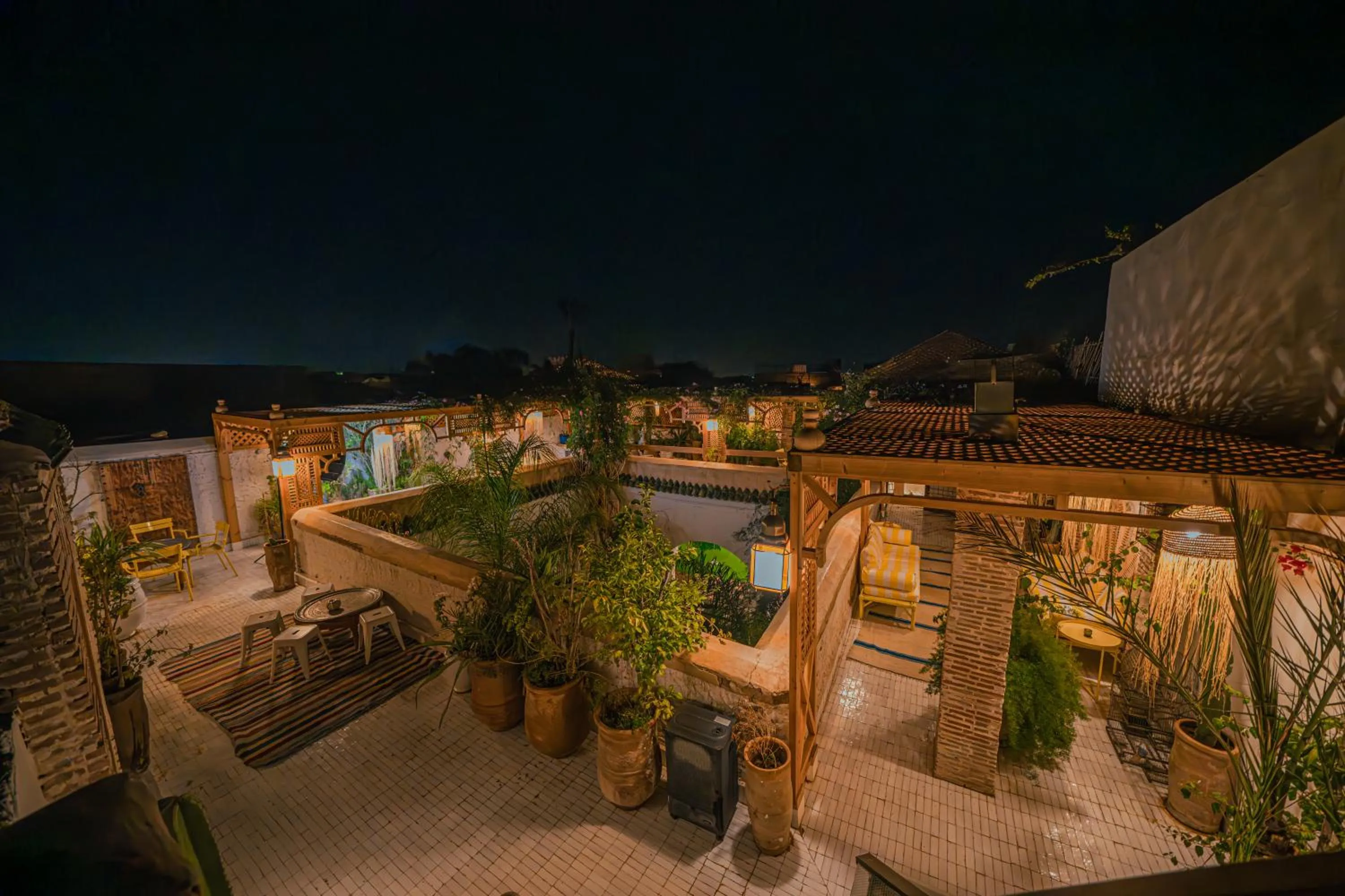 Bird's eye view in Riad Tibibt