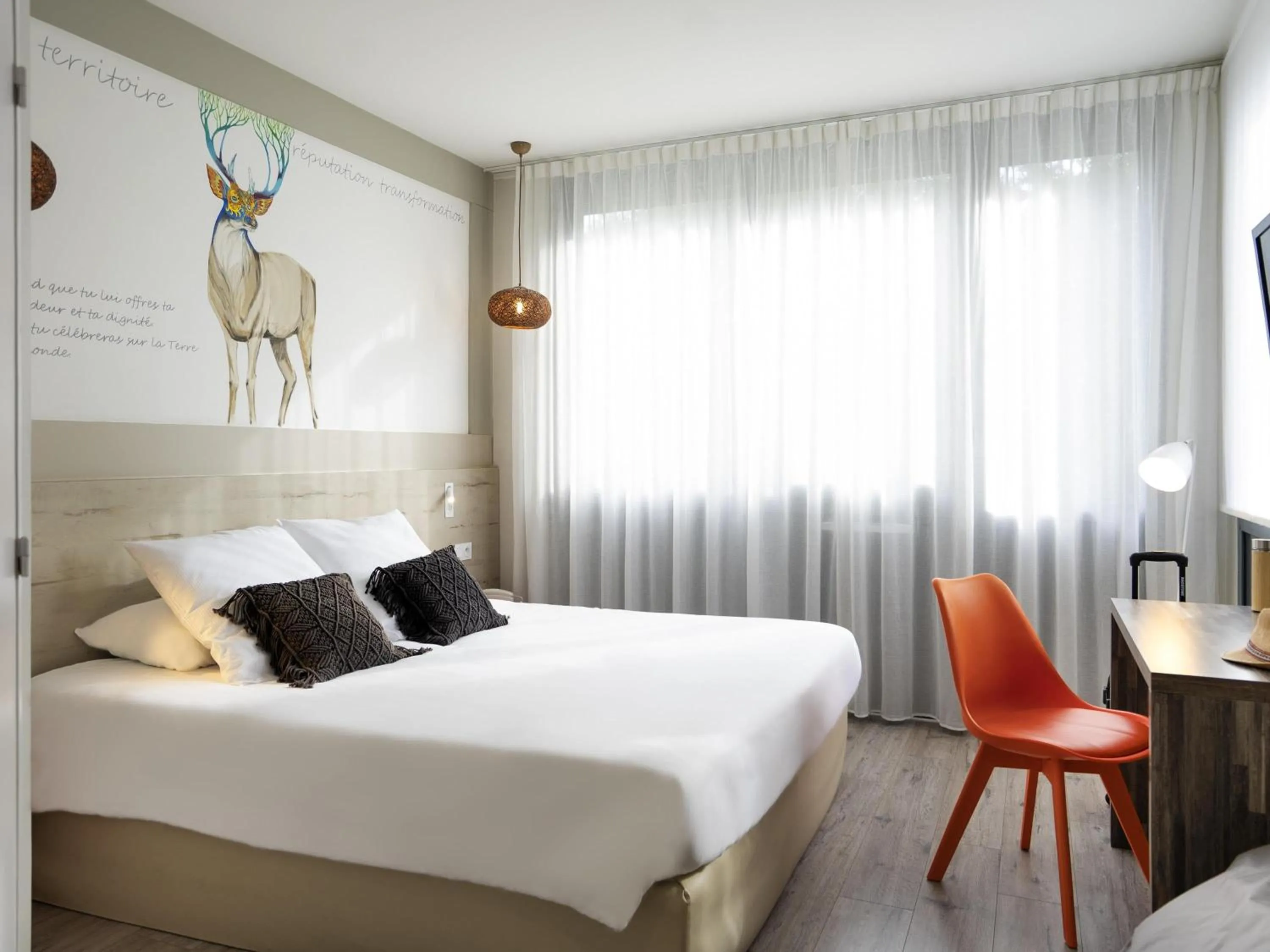 Bedroom, Bed in ibis Styles Rennes St. Gregoire