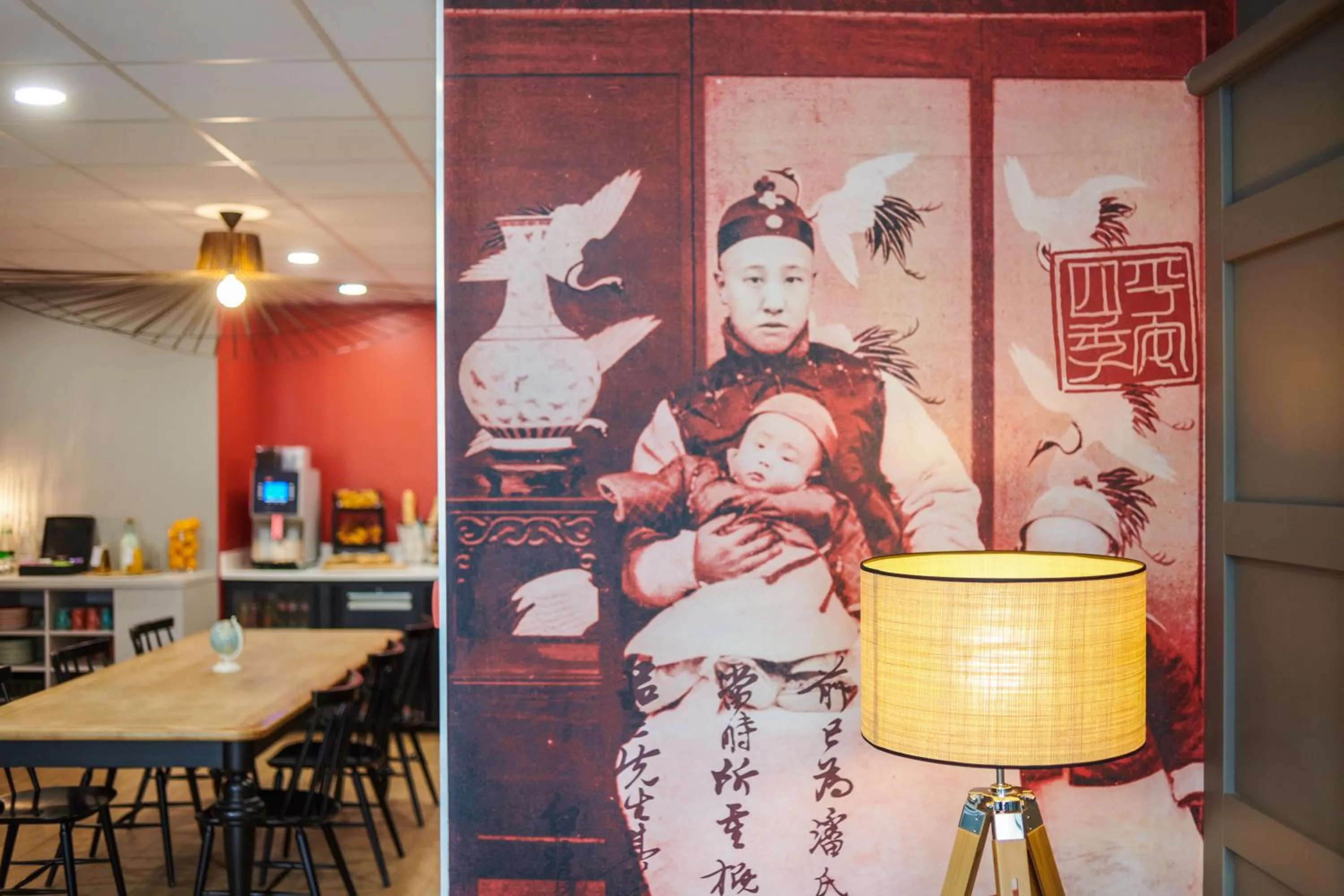 Decorative detail in Ibis Styles Nantes Centre Place Graslin