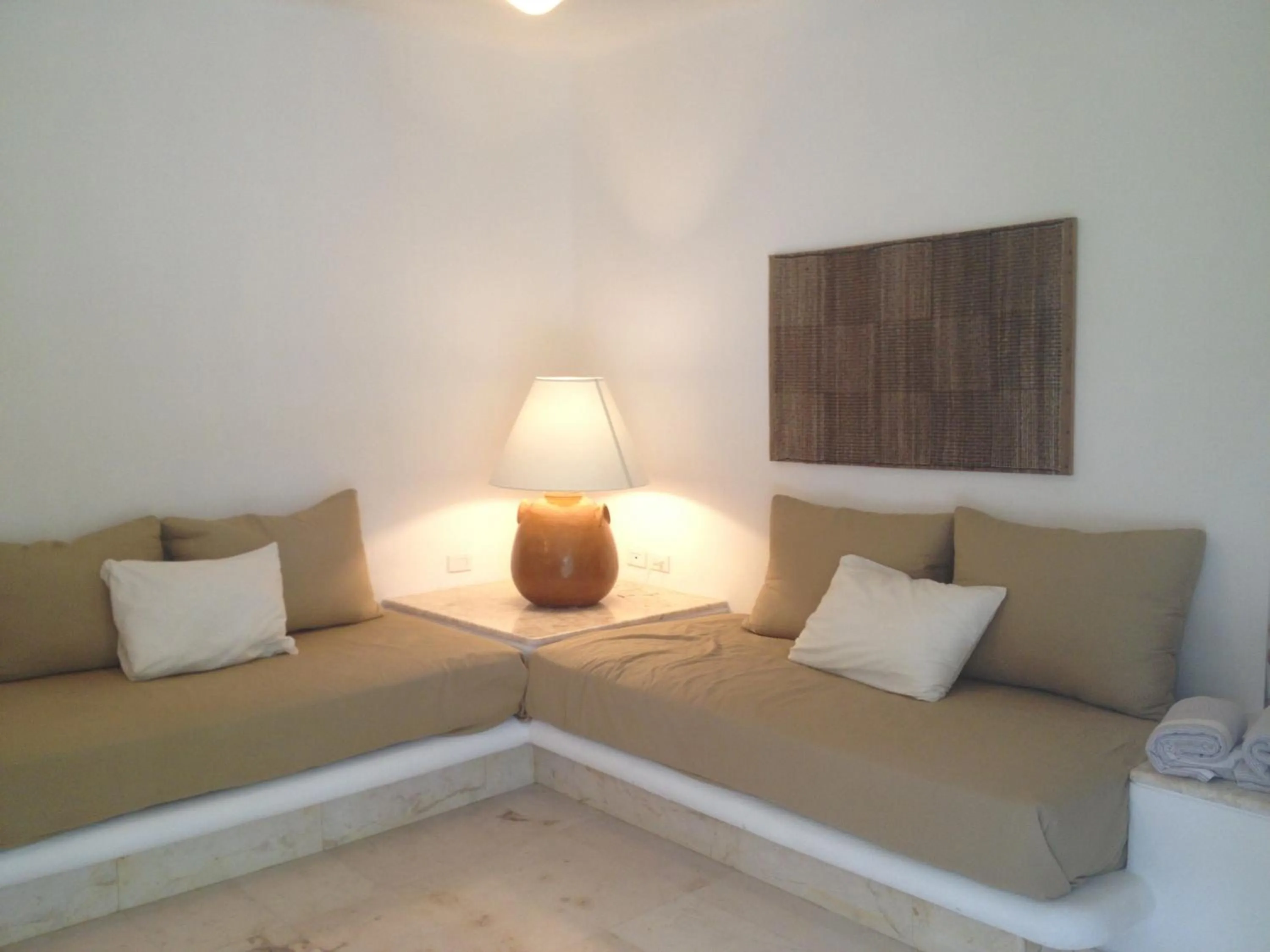 Living room in Las Villas Akumal