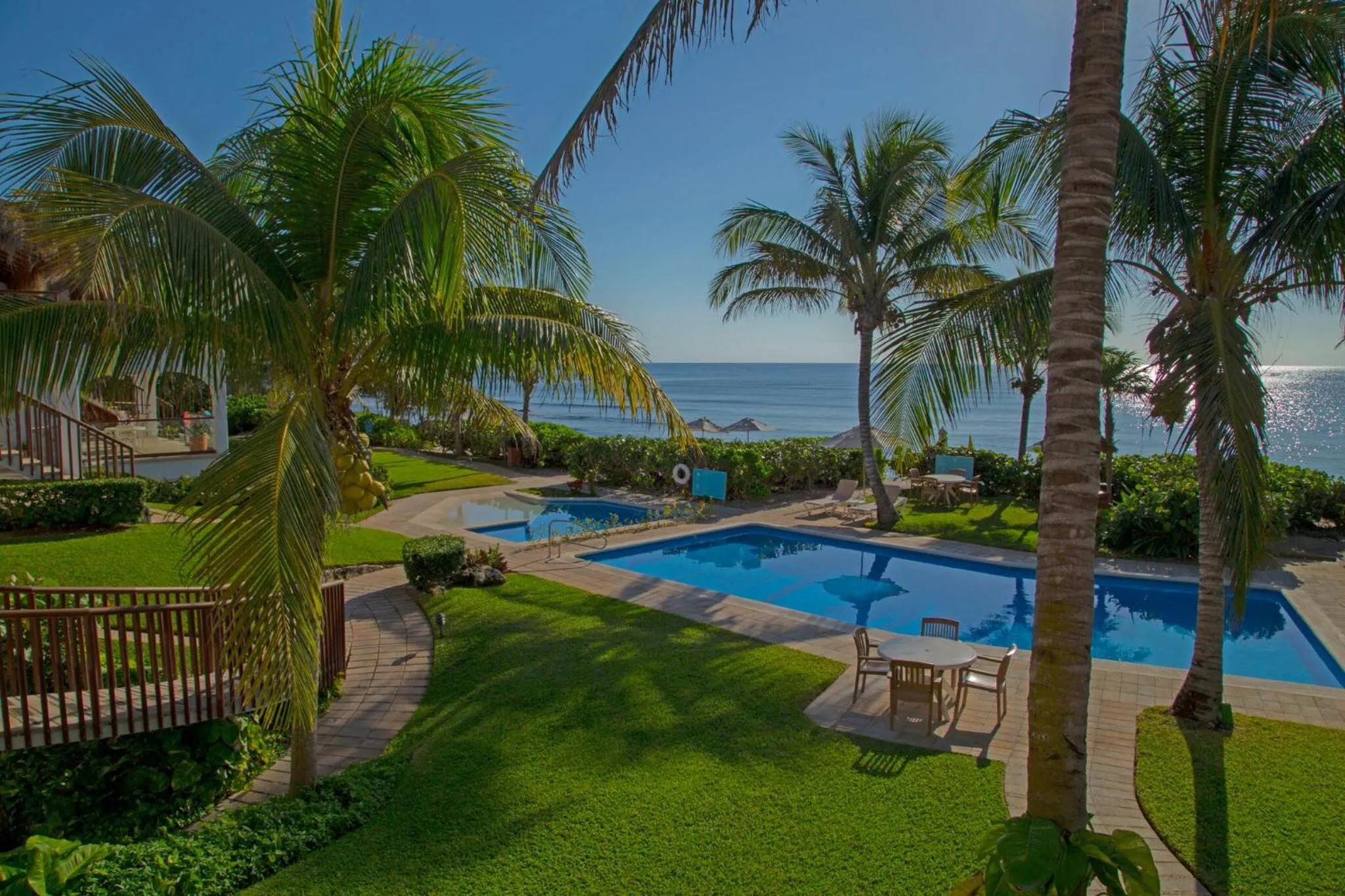 Pool view in Las Villas Akumal