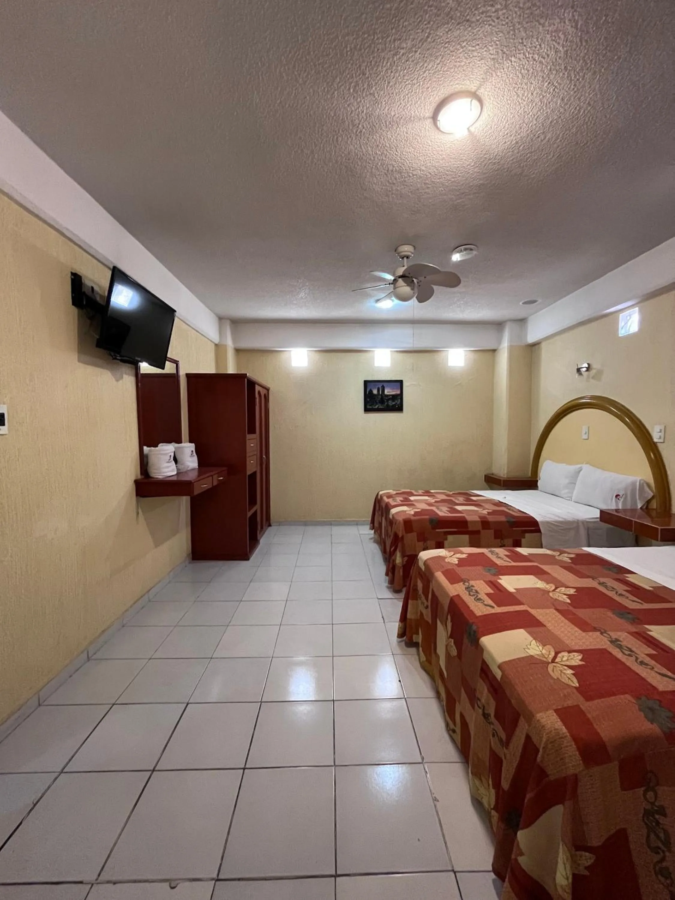 Bed in Hotel Central Puebla