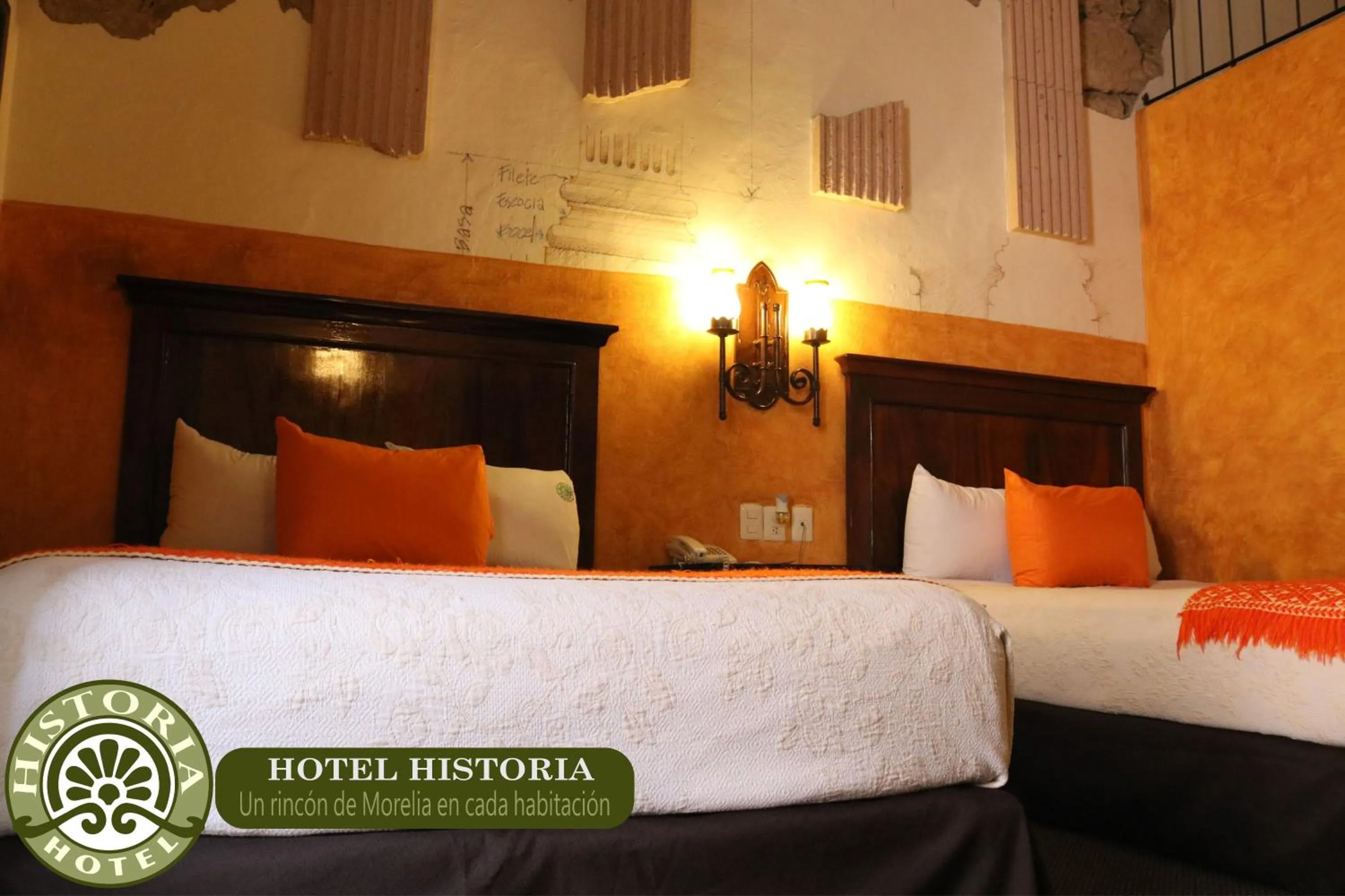 Bed in Hotel Historia