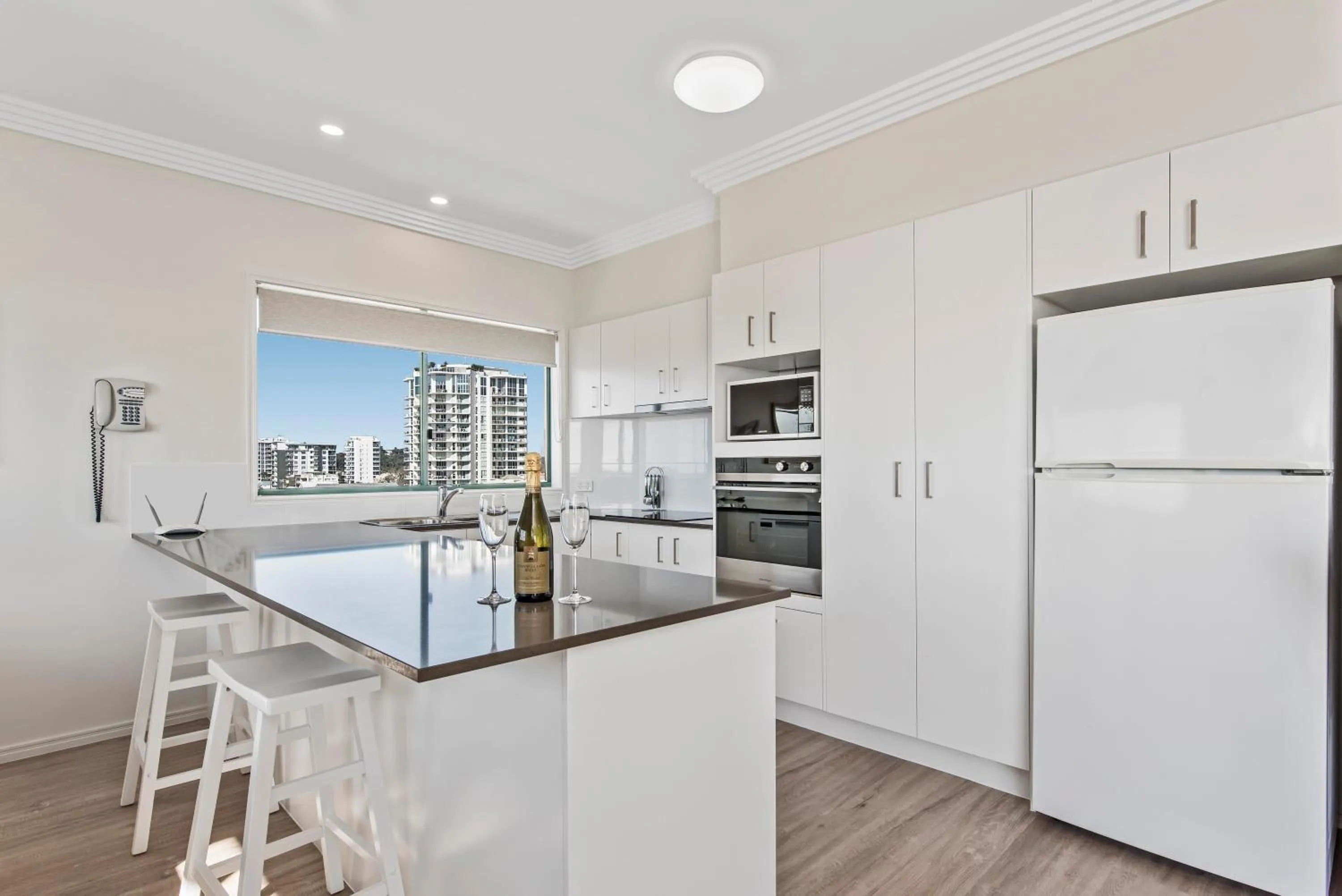 kitchen in Sunshine Towers Boutique Apartments