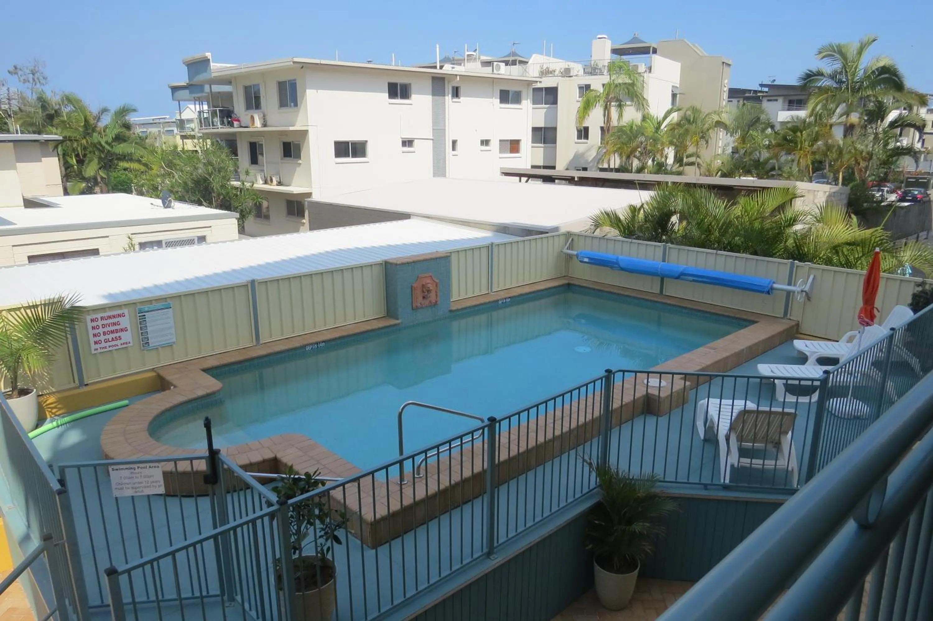 Pool view in Sunshine Towers Boutique Apartments