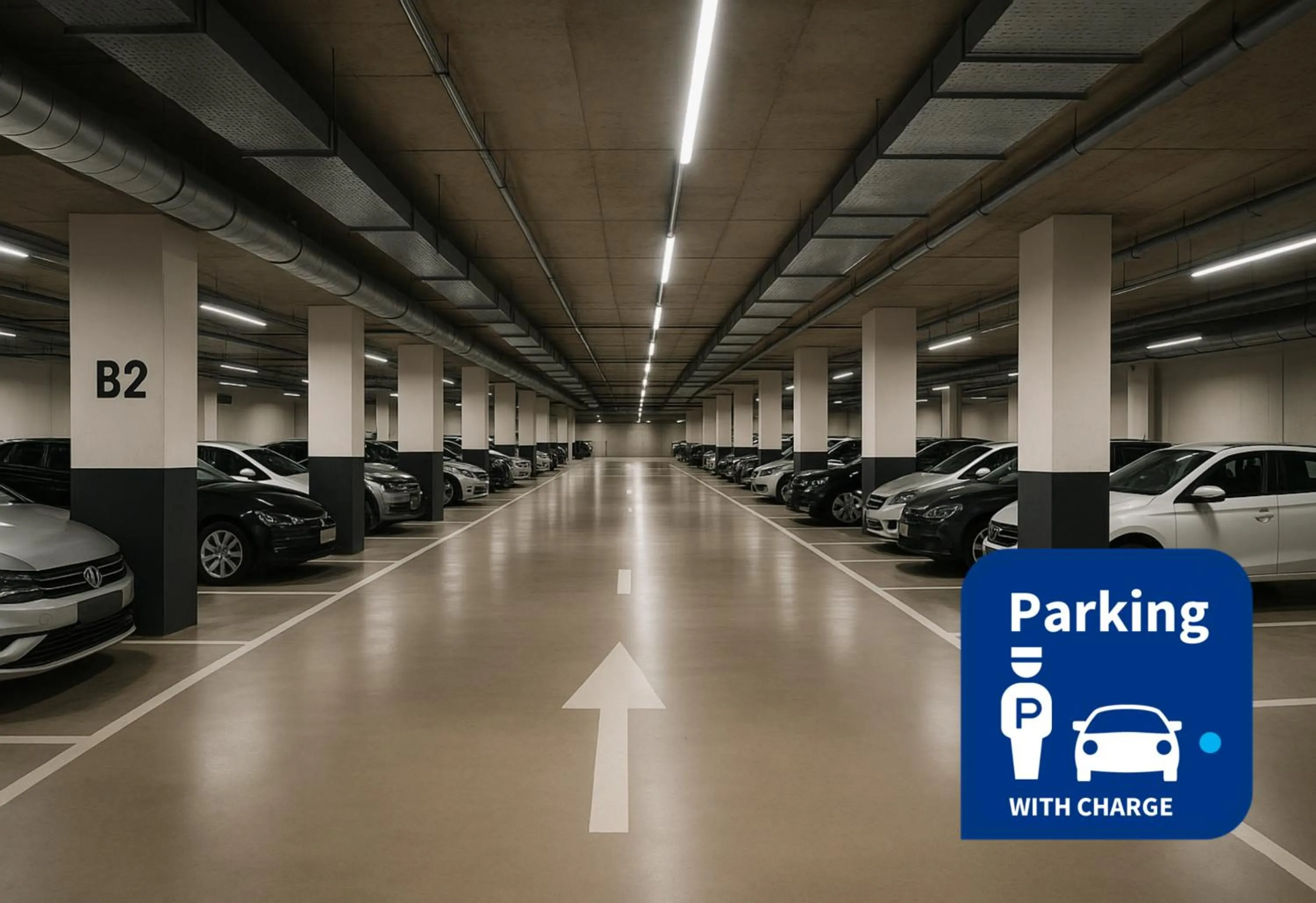 Parking in Modern Apartments in Puerto Madero