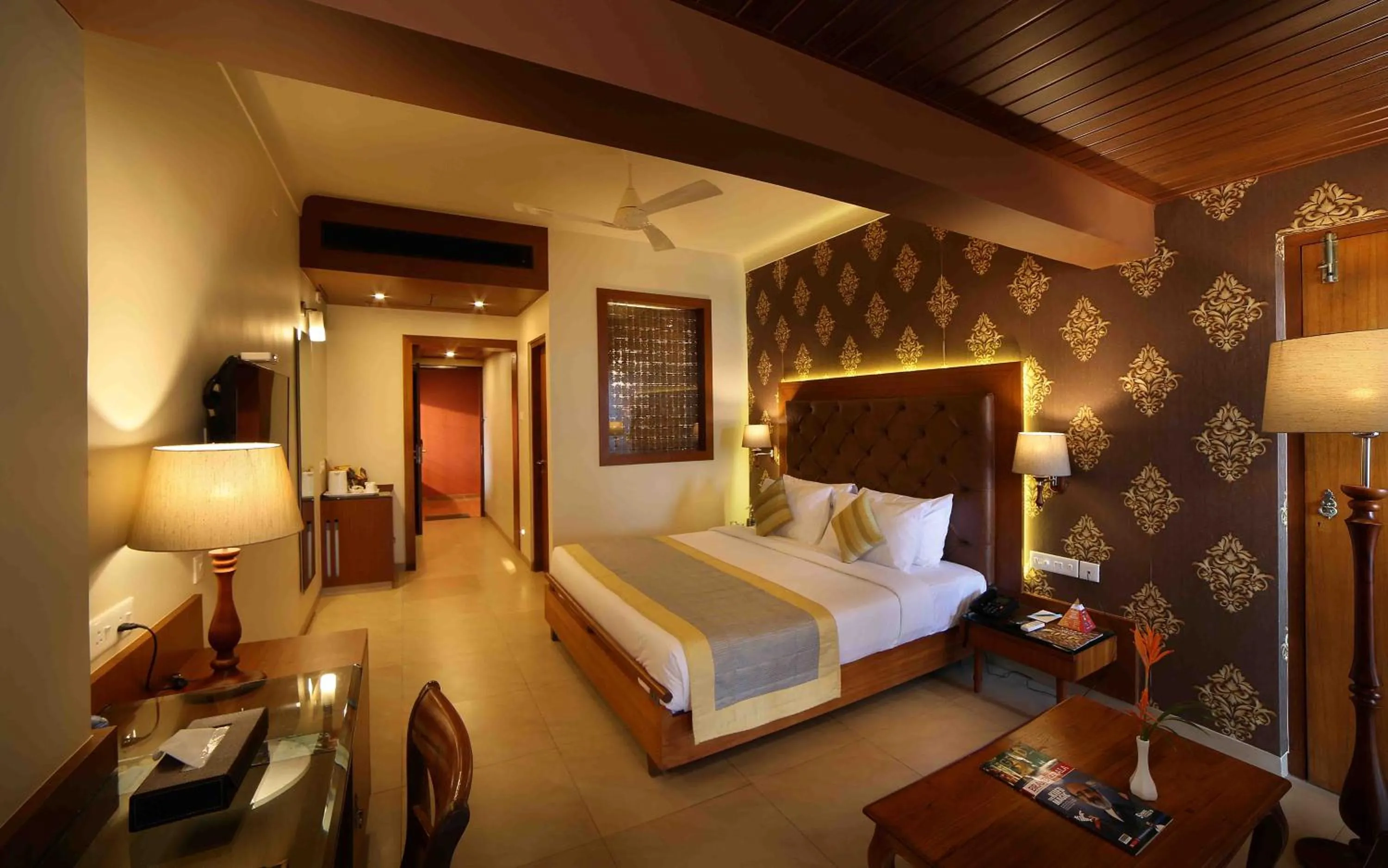 Bedroom, Bed in Uday Samudra Leisure Beach Hotel & Spa
