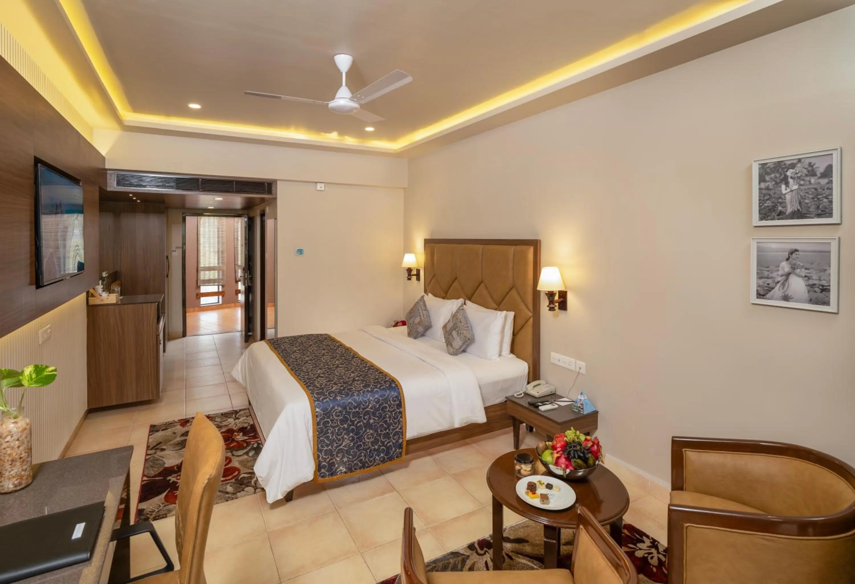 Bedroom, Bed in Uday Samudra Leisure Beach Hotel & Spa
