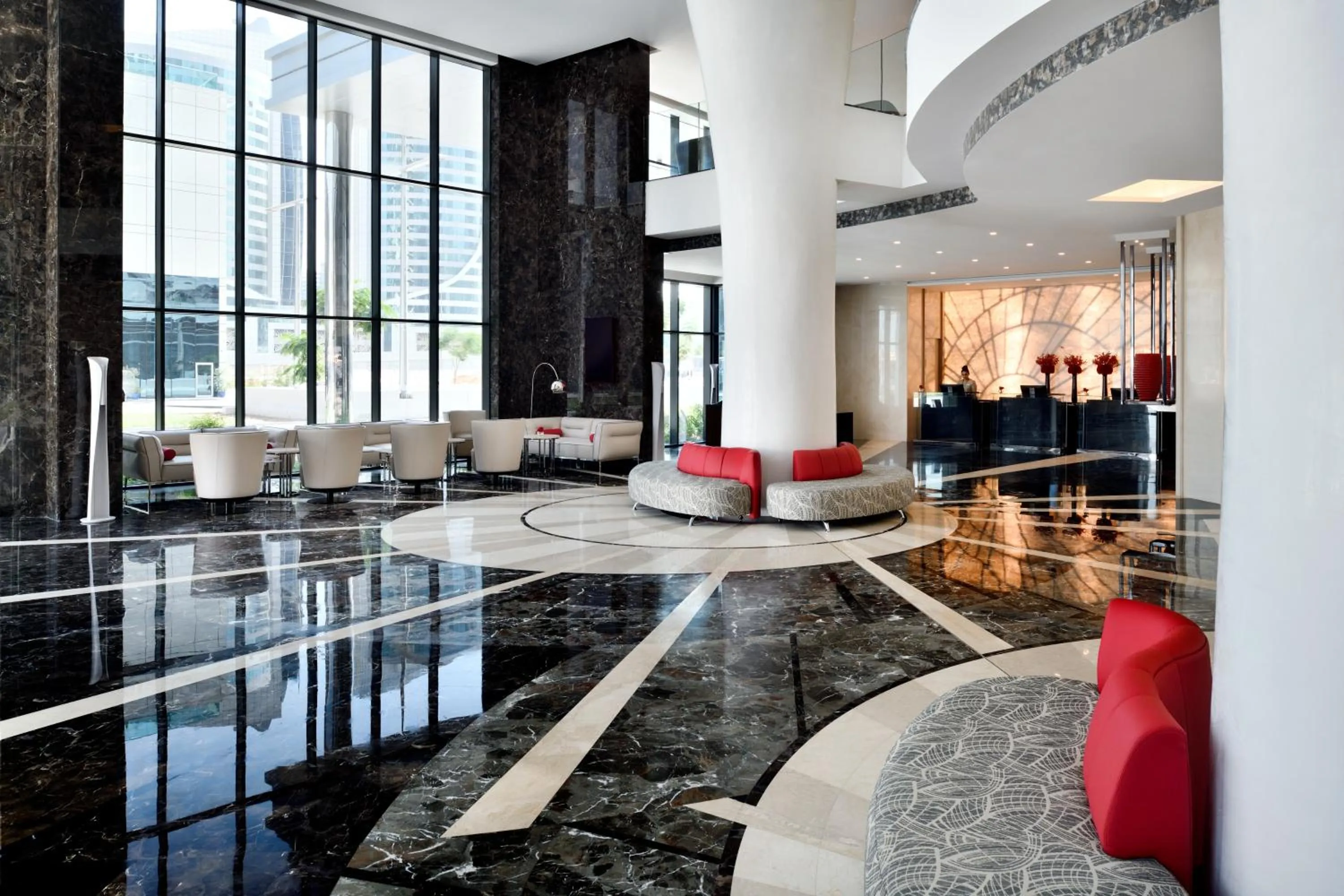 Lobby or reception in Mövenpick Hotel Apartments Downtown Dubai