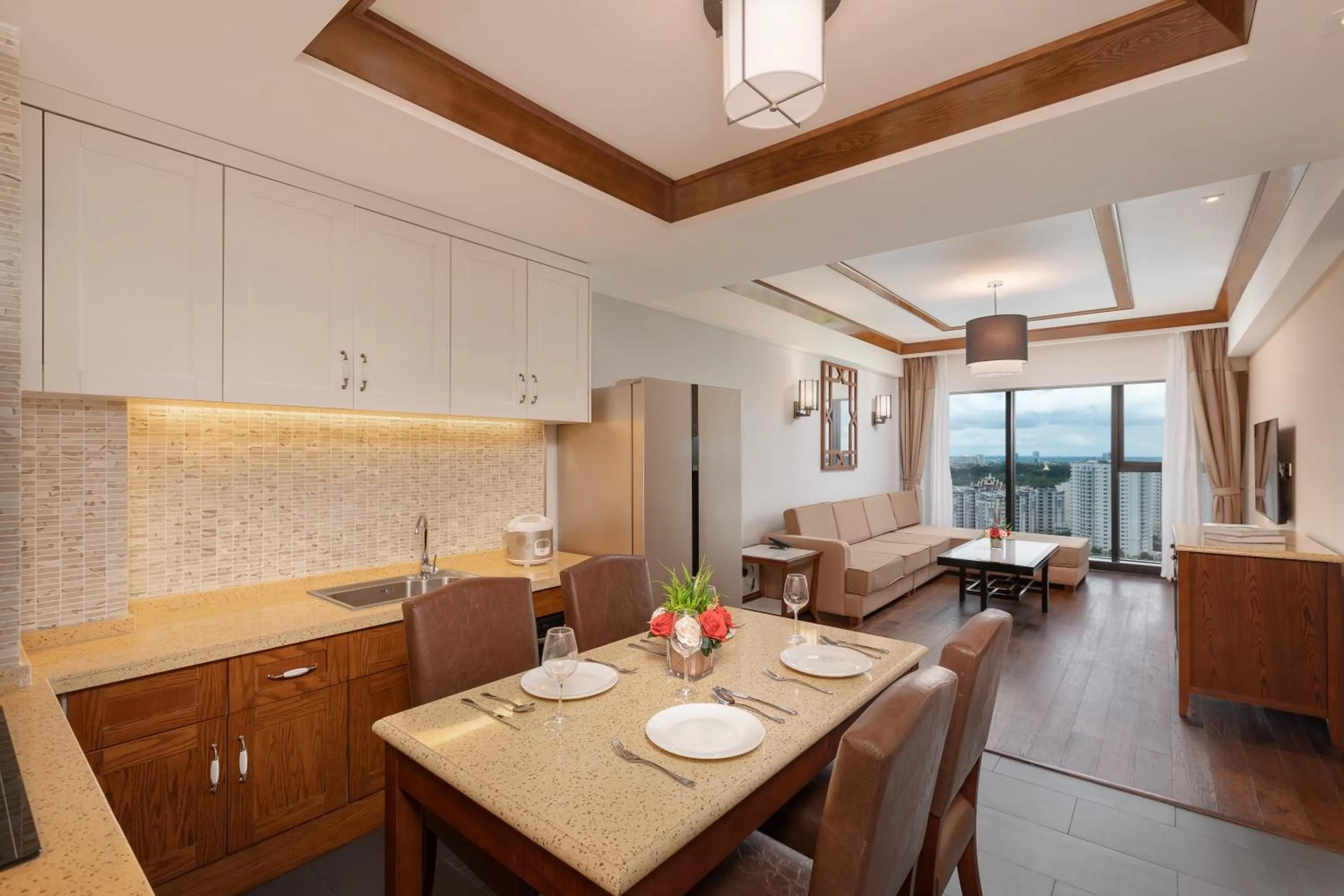 Kitchen or kitchenette in Kantharyar Serviced Apartment