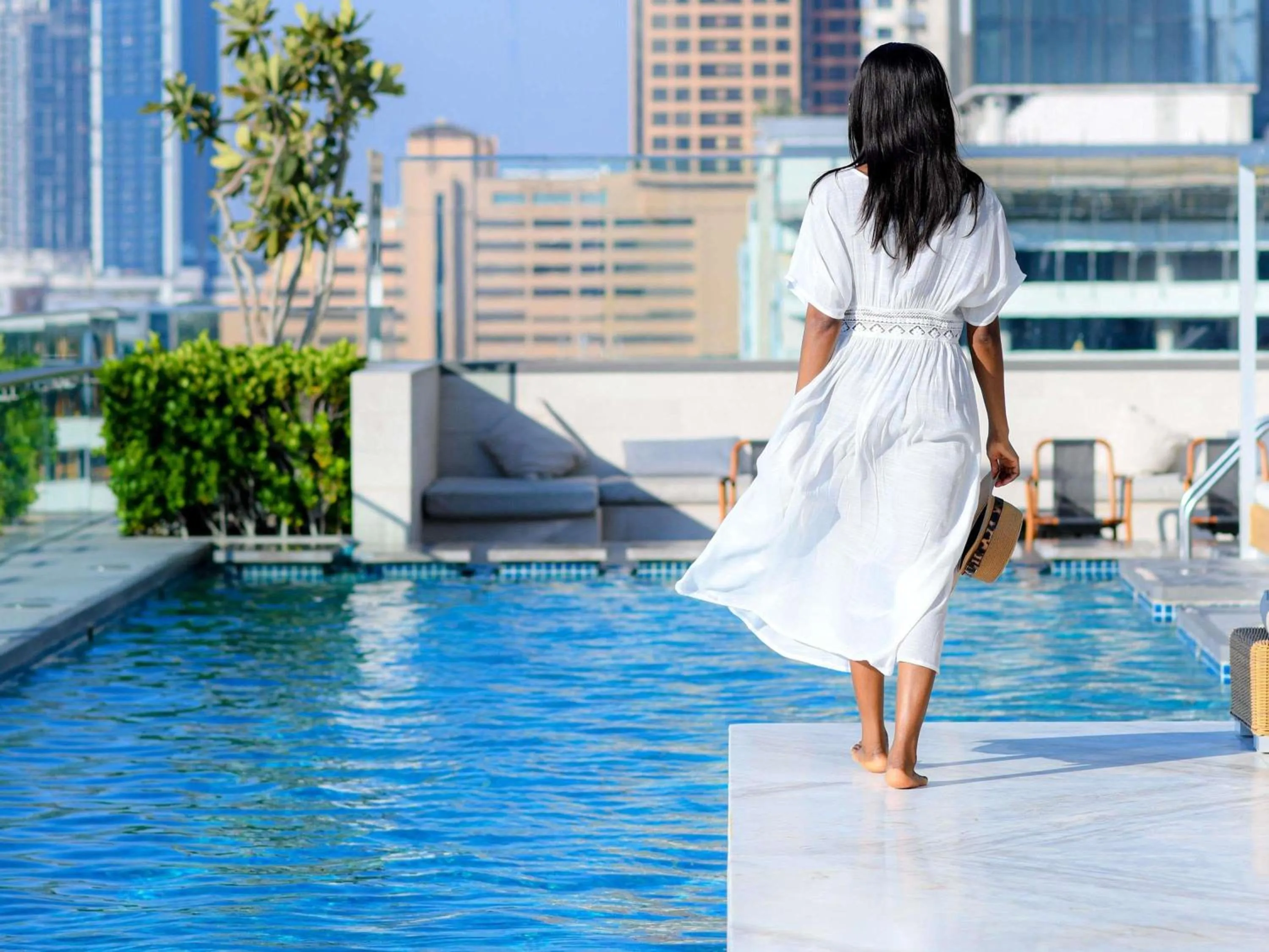 Pool view in Grand Plaza Mövenpick Media City