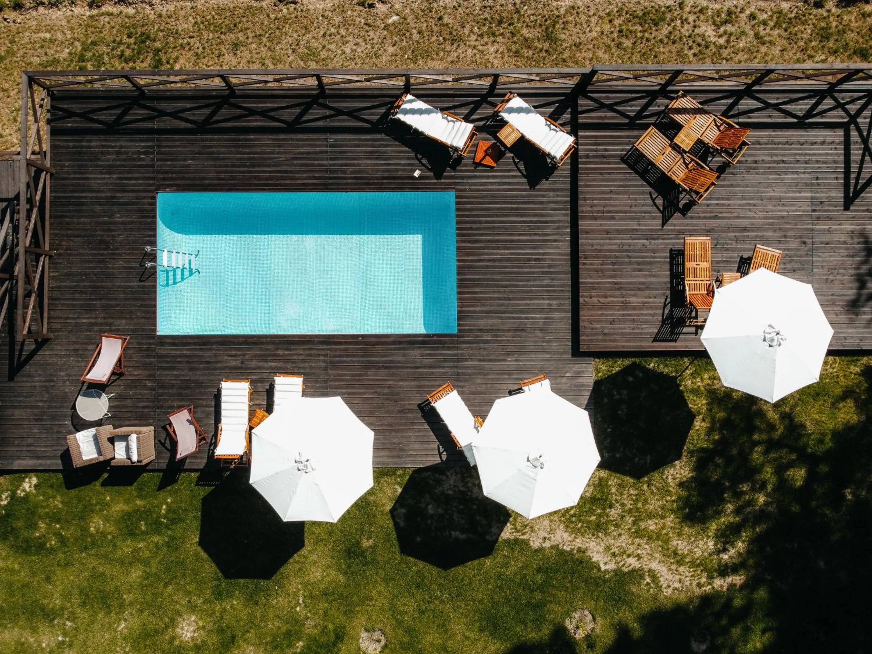 Pool view in Dwór Sieraków