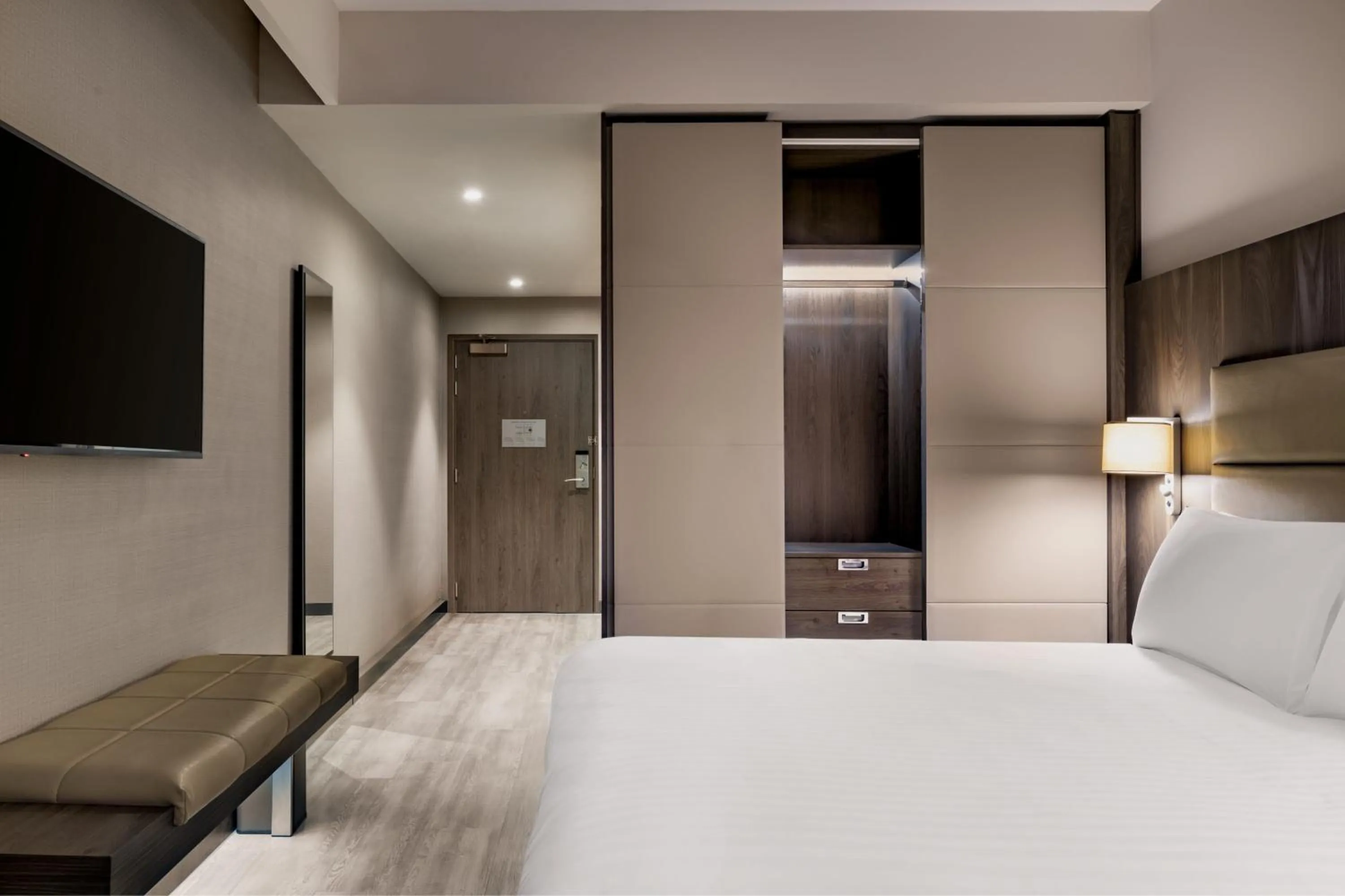 Photo of the whole room, Bed in AC Hotel by Marriott Manchester City Centre