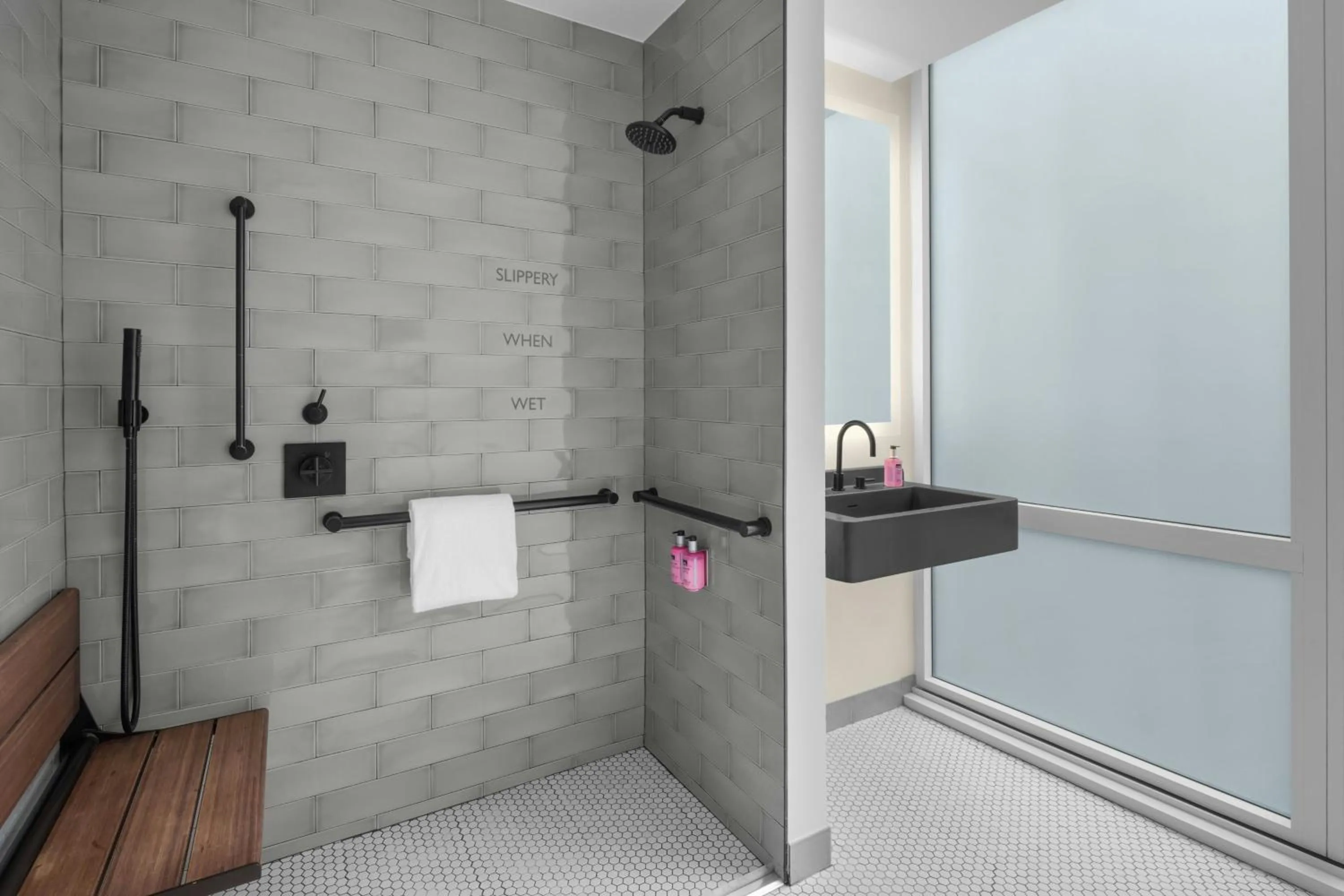 Bathroom in Moxy NYC Downtown