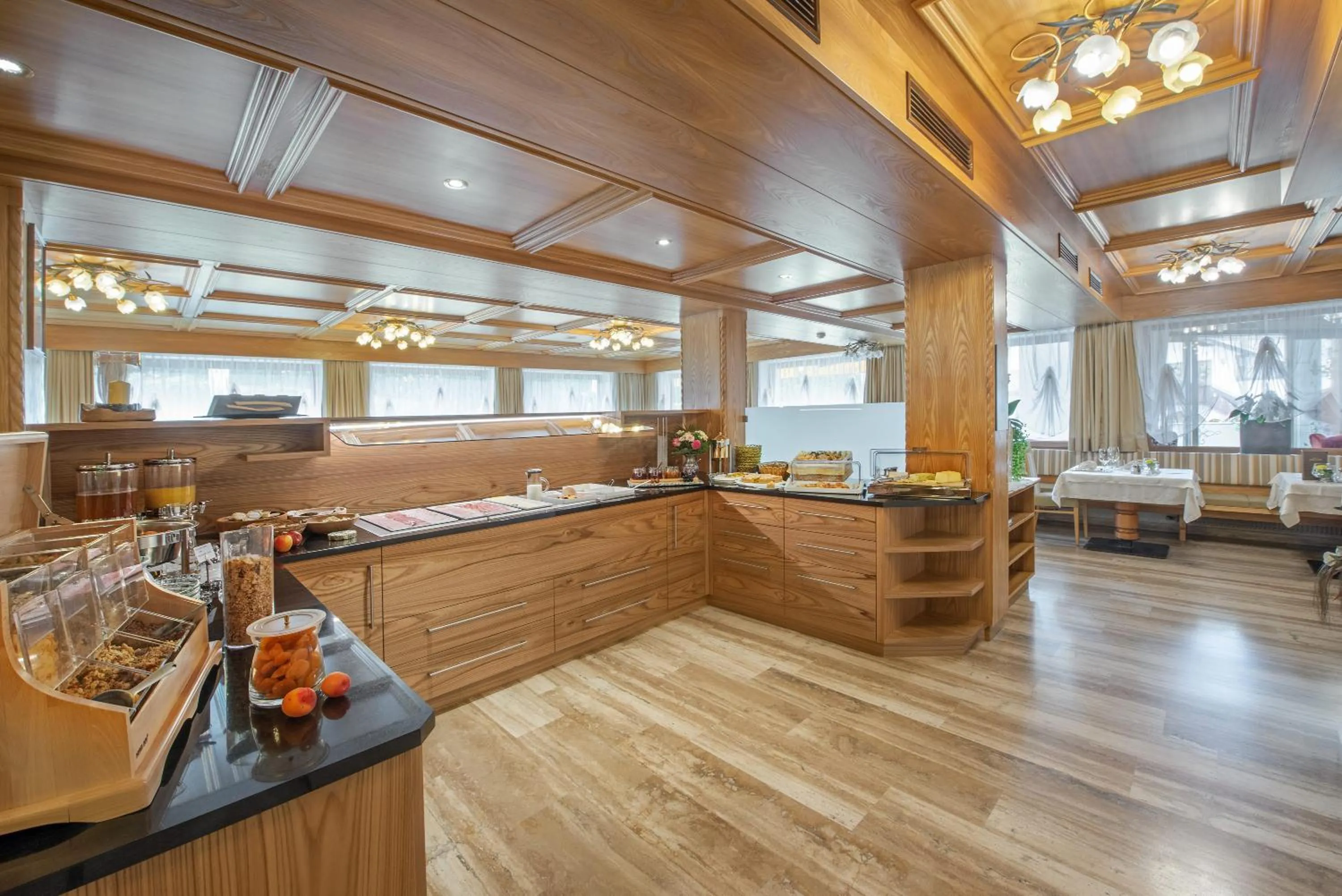 American breakfast in Hotel Hubertushof