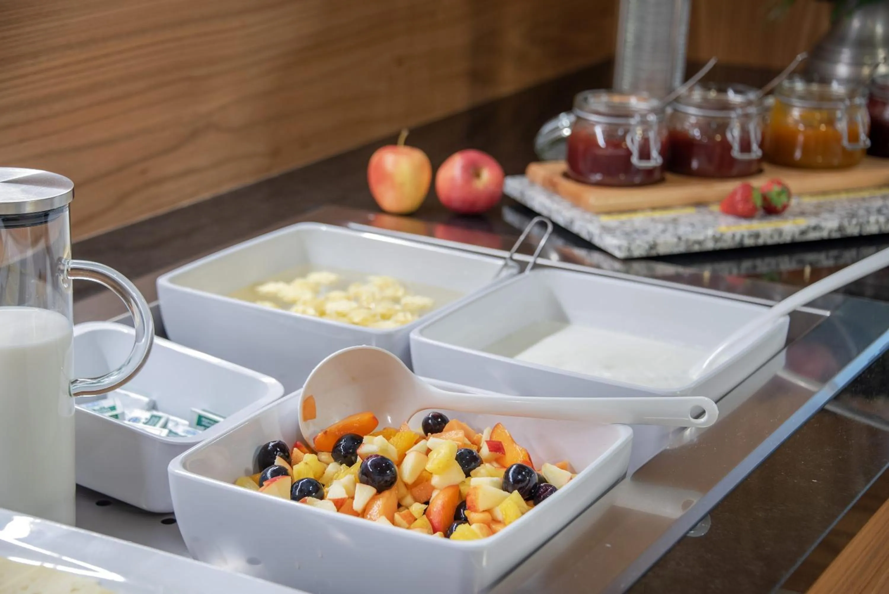 American breakfast in Hotel Hubertushof