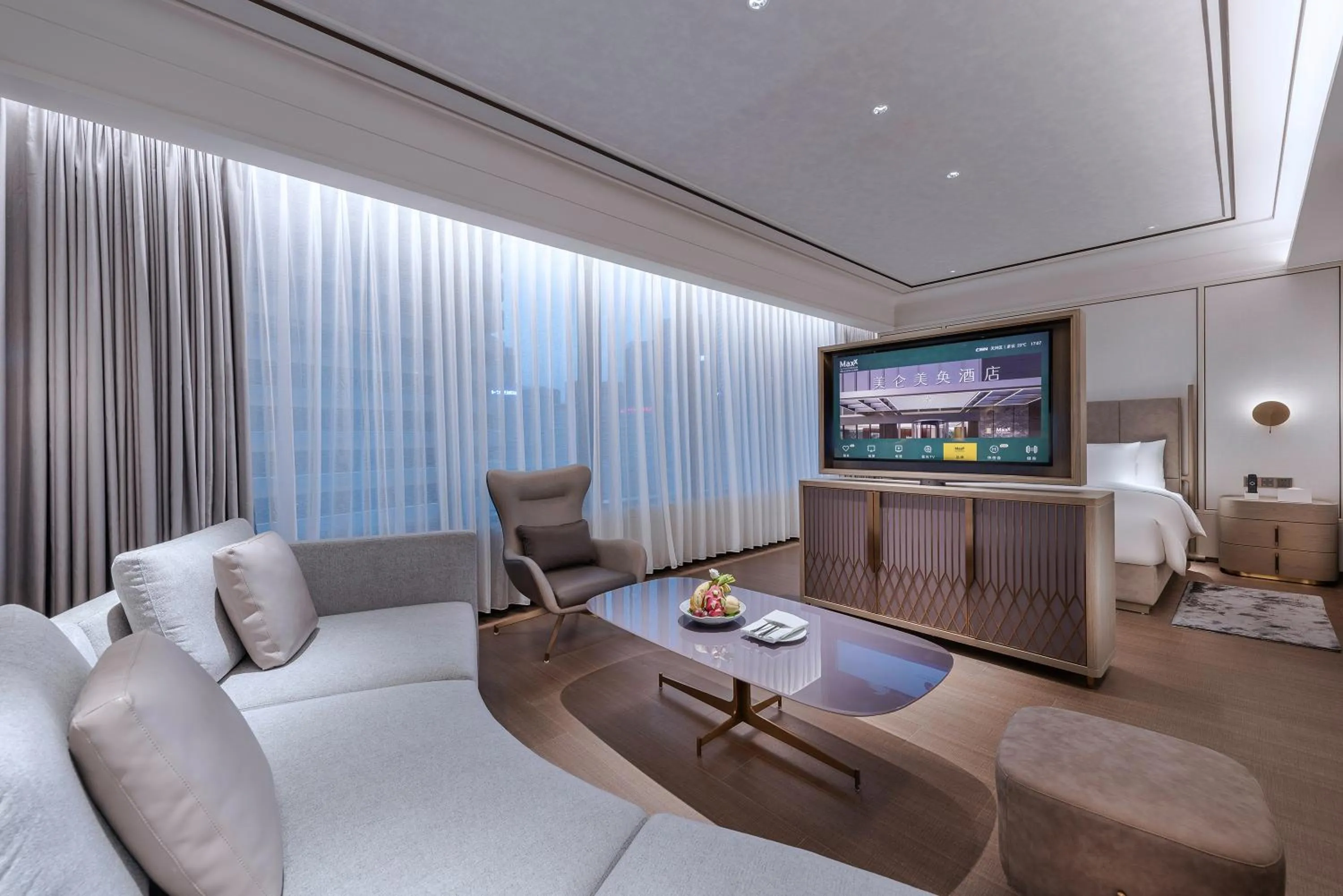 Photo of the whole room in MaxX by Steigenberger Guangzhou Zhujiang New Town - Free Shuttle bus to Canton Fair Complex during Canton Fair Period