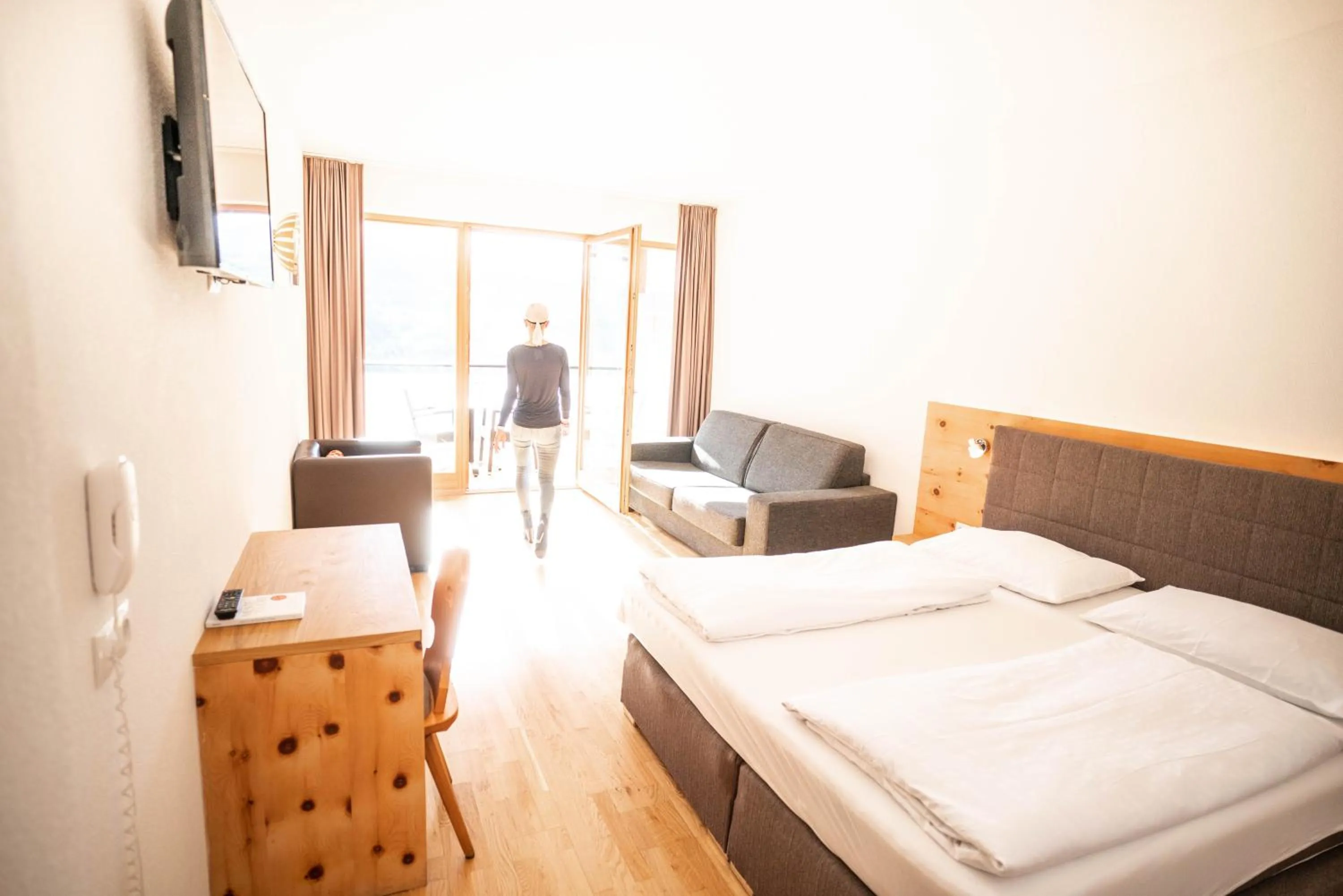 Balcony/Terrace, Bed in Hotel Panoramik