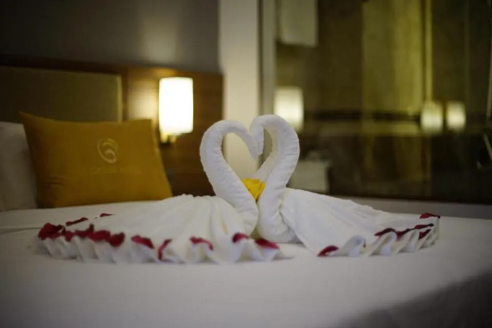 Bed in Green Hadong Hotel