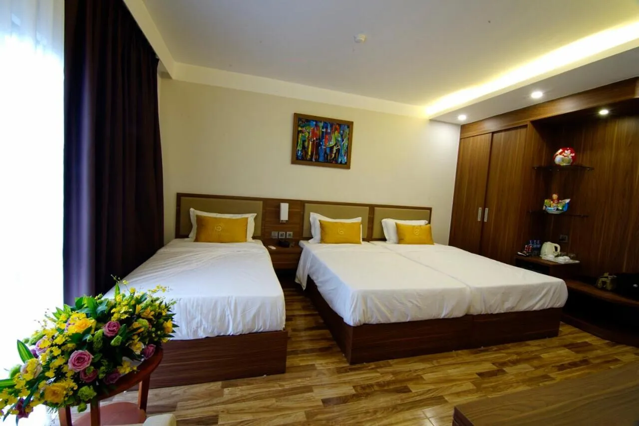 Bed in Green Hadong Hotel