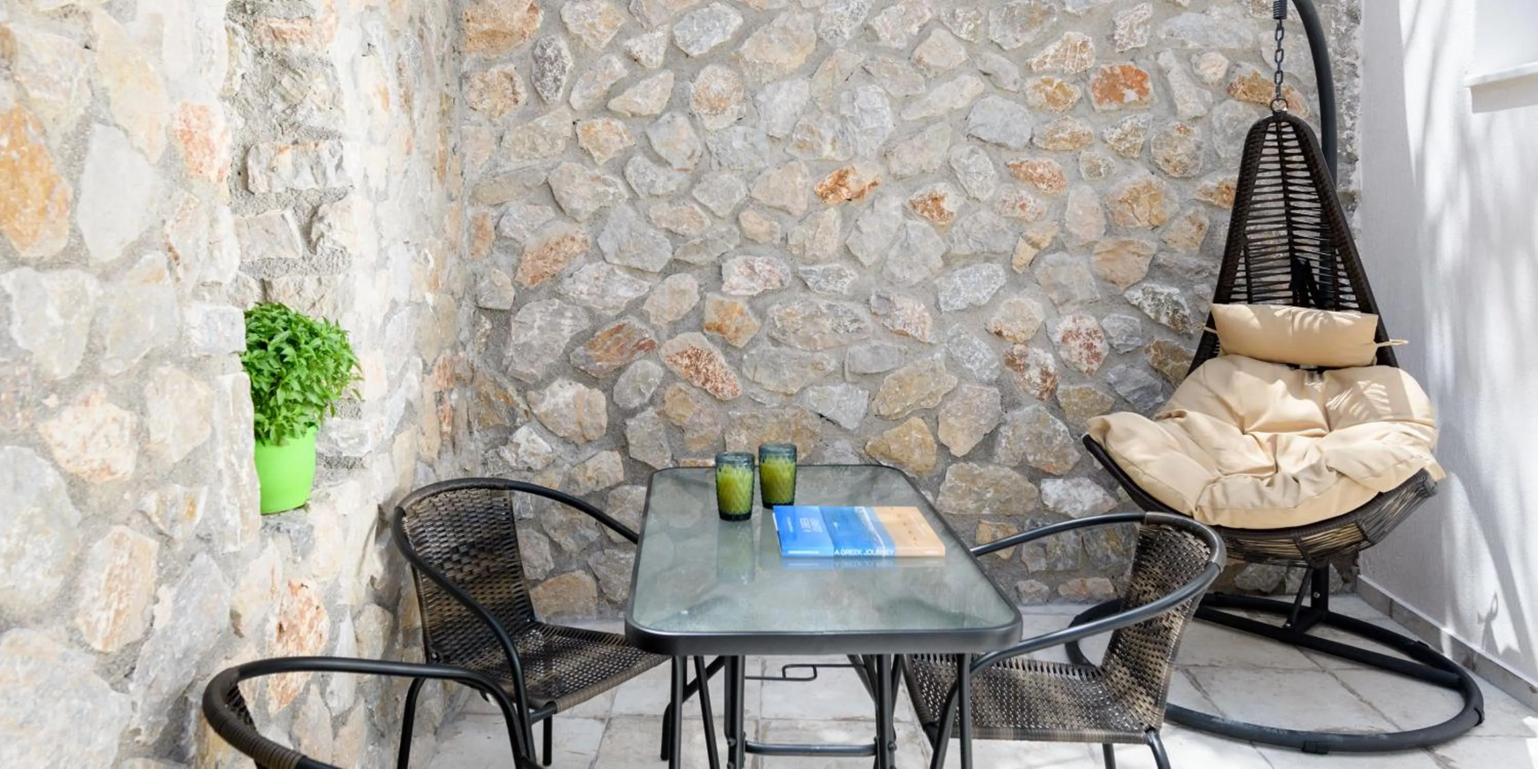 Patio in Elia Residences Santorini