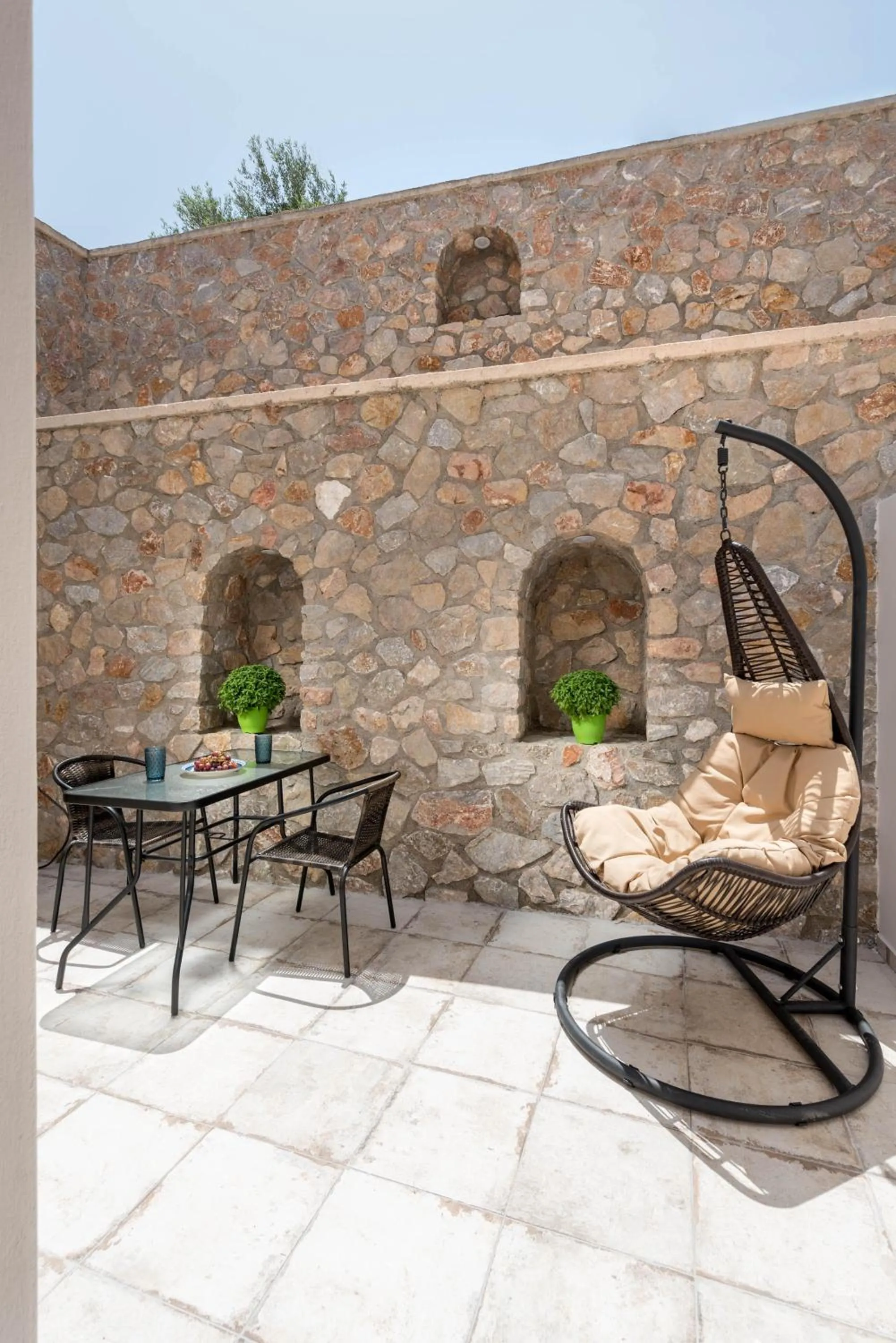 Patio in Elia Residences Santorini