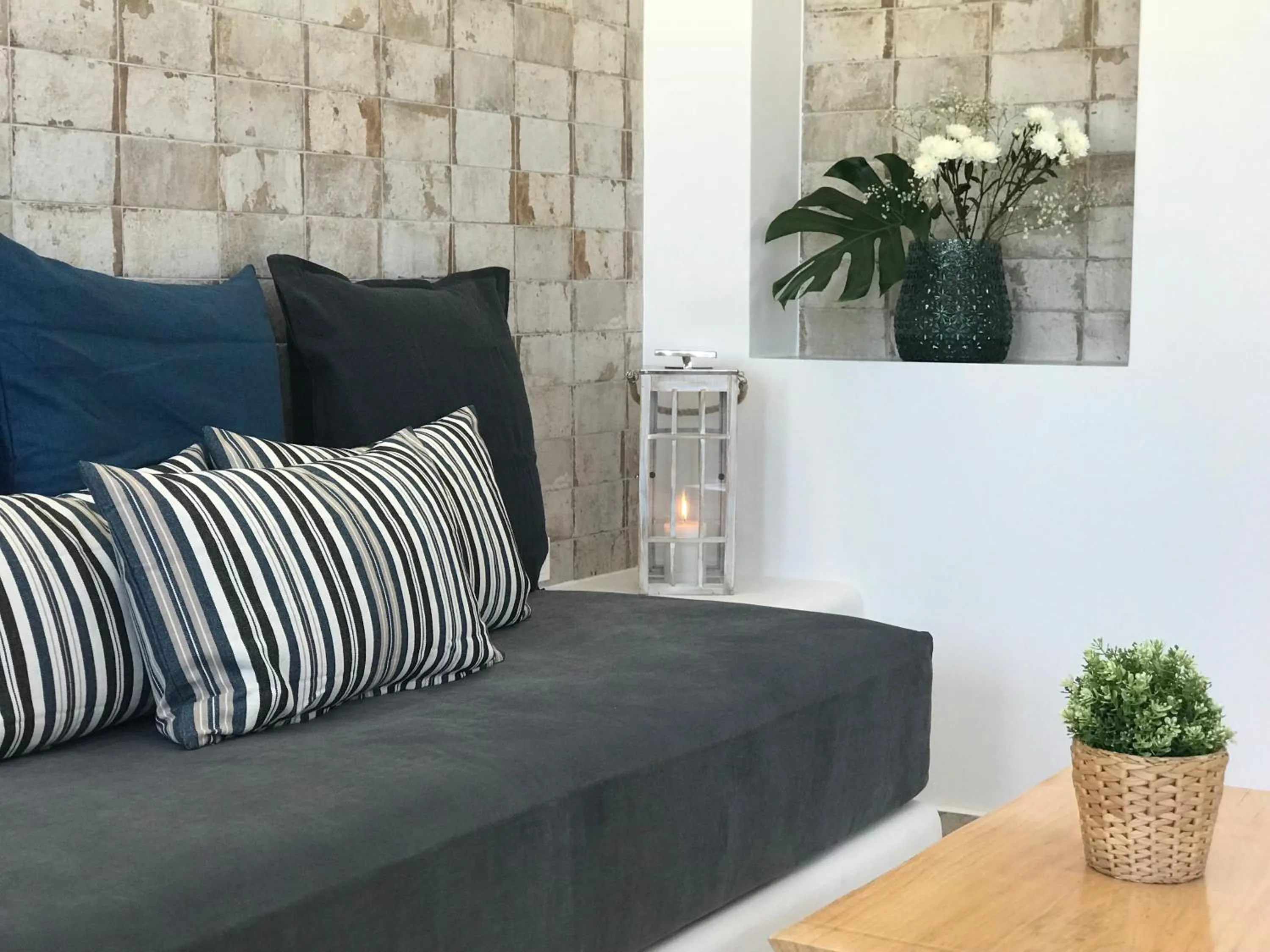 Living room in Elia Residences Santorini
