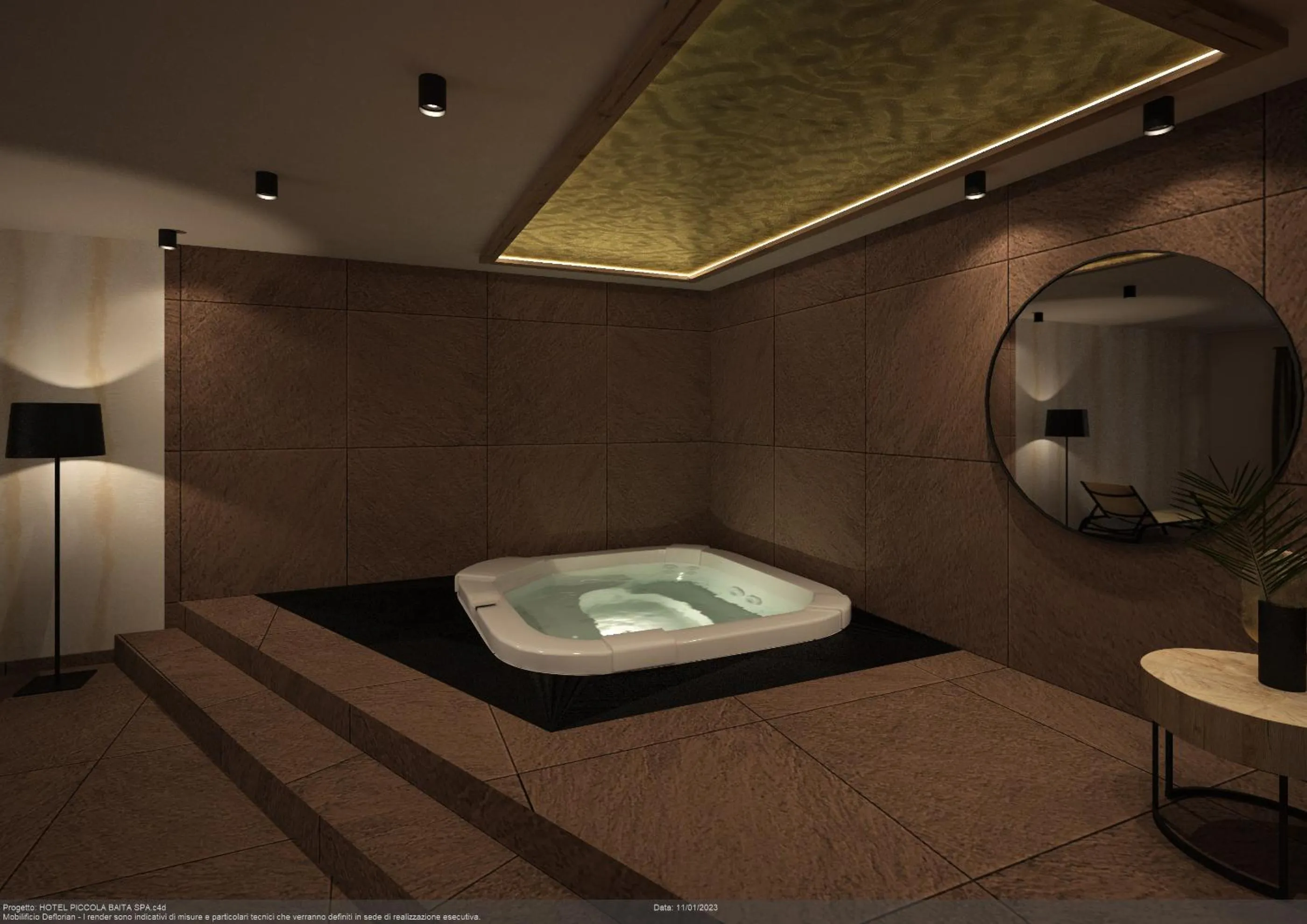 Hot Tub in Hotel Piccola Baita