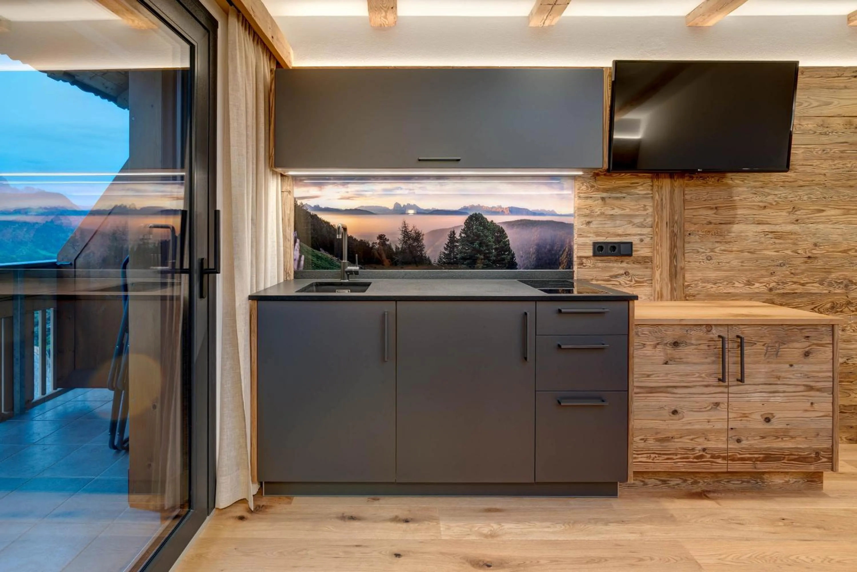 Kitchen or kitchenette in Hotel Residence Gasser