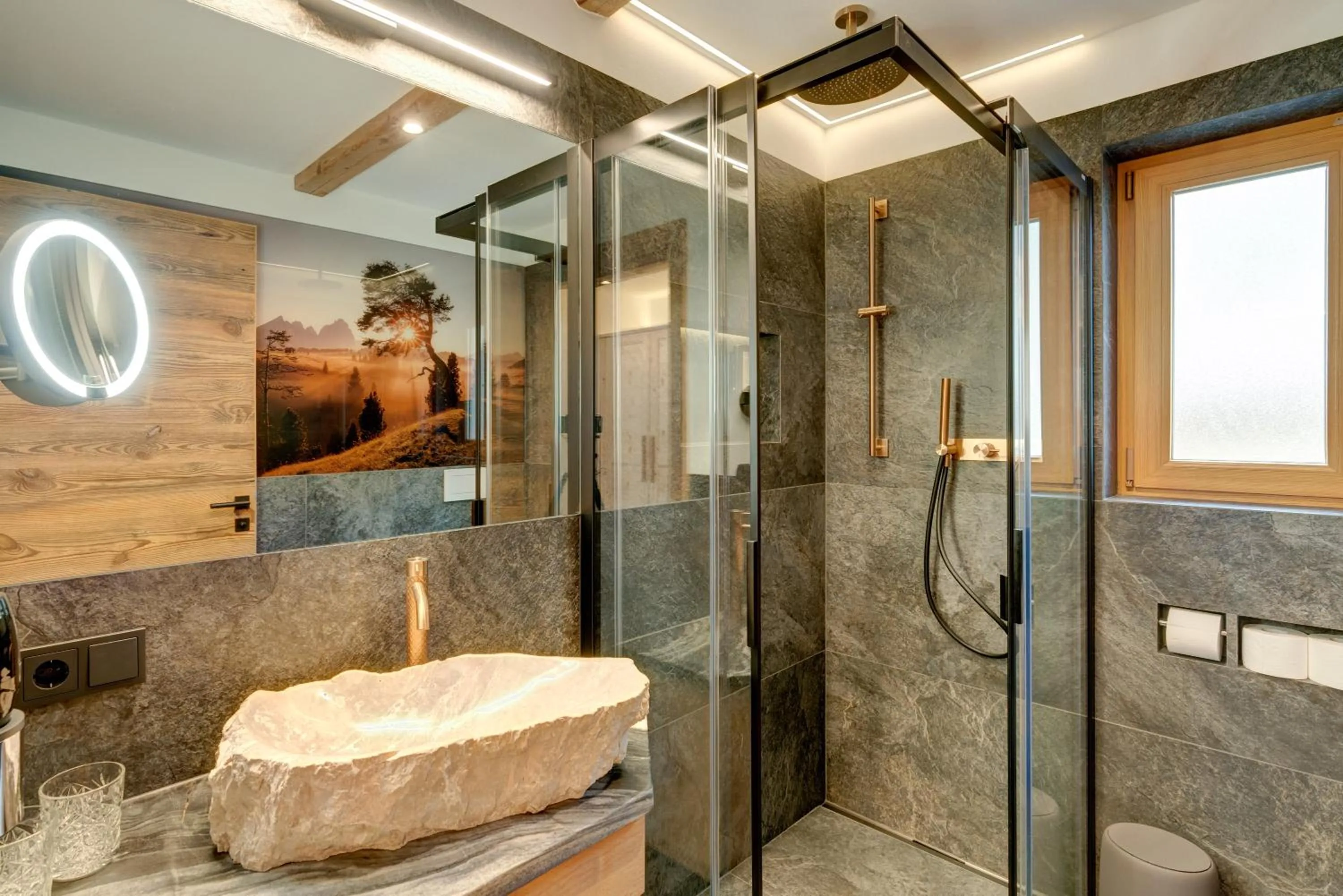 Shower in Hotel Residence Gasser