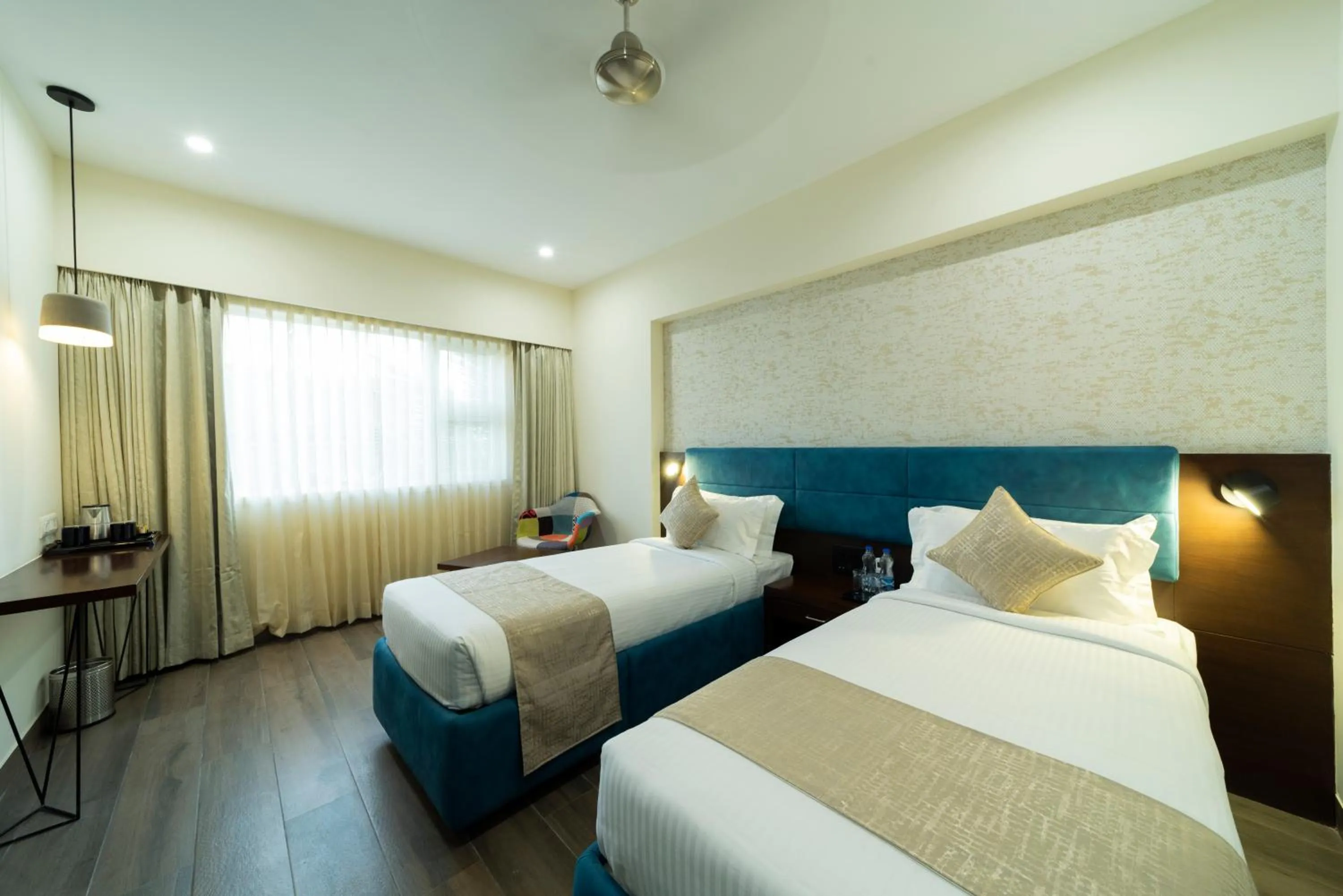 Bedroom, Bed in ICON Boutique by Bhagini