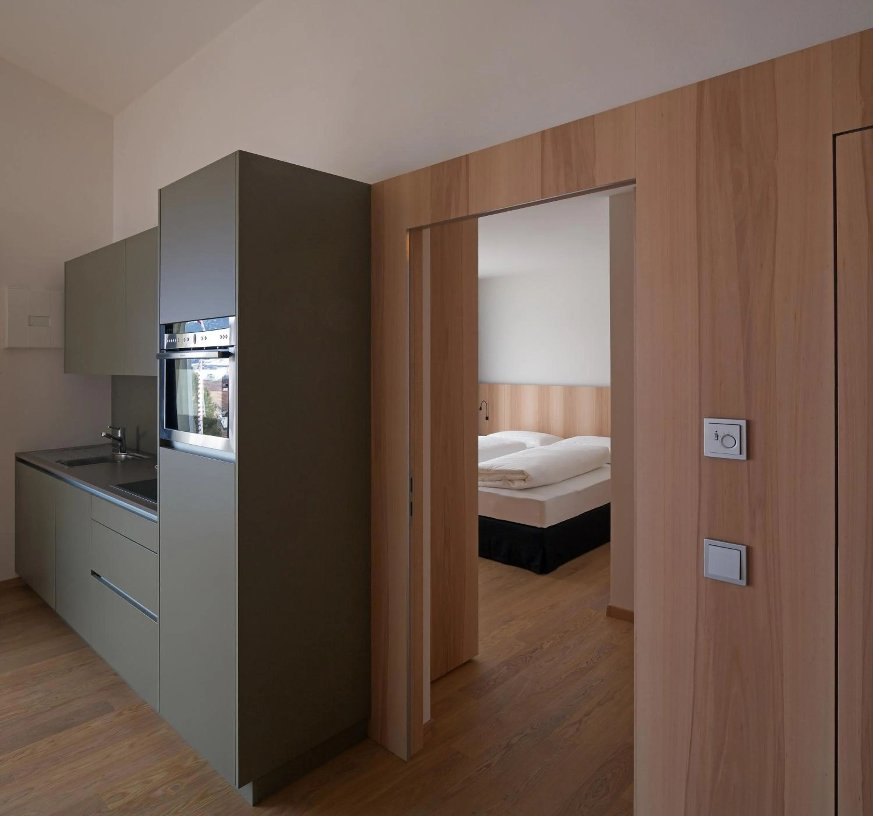 Kitchen or kitchenette, Bed in Residence Larciunei