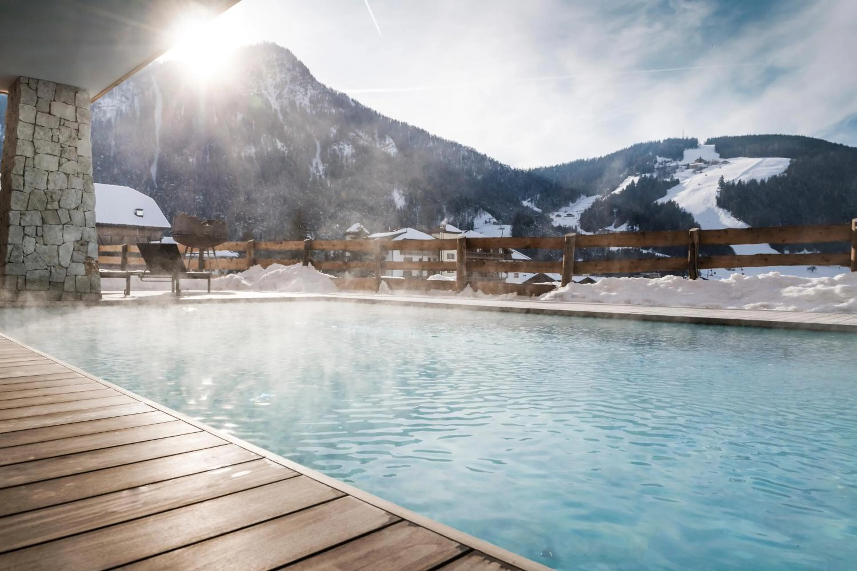 Swimming pool in Hotel Mareo Dolomites